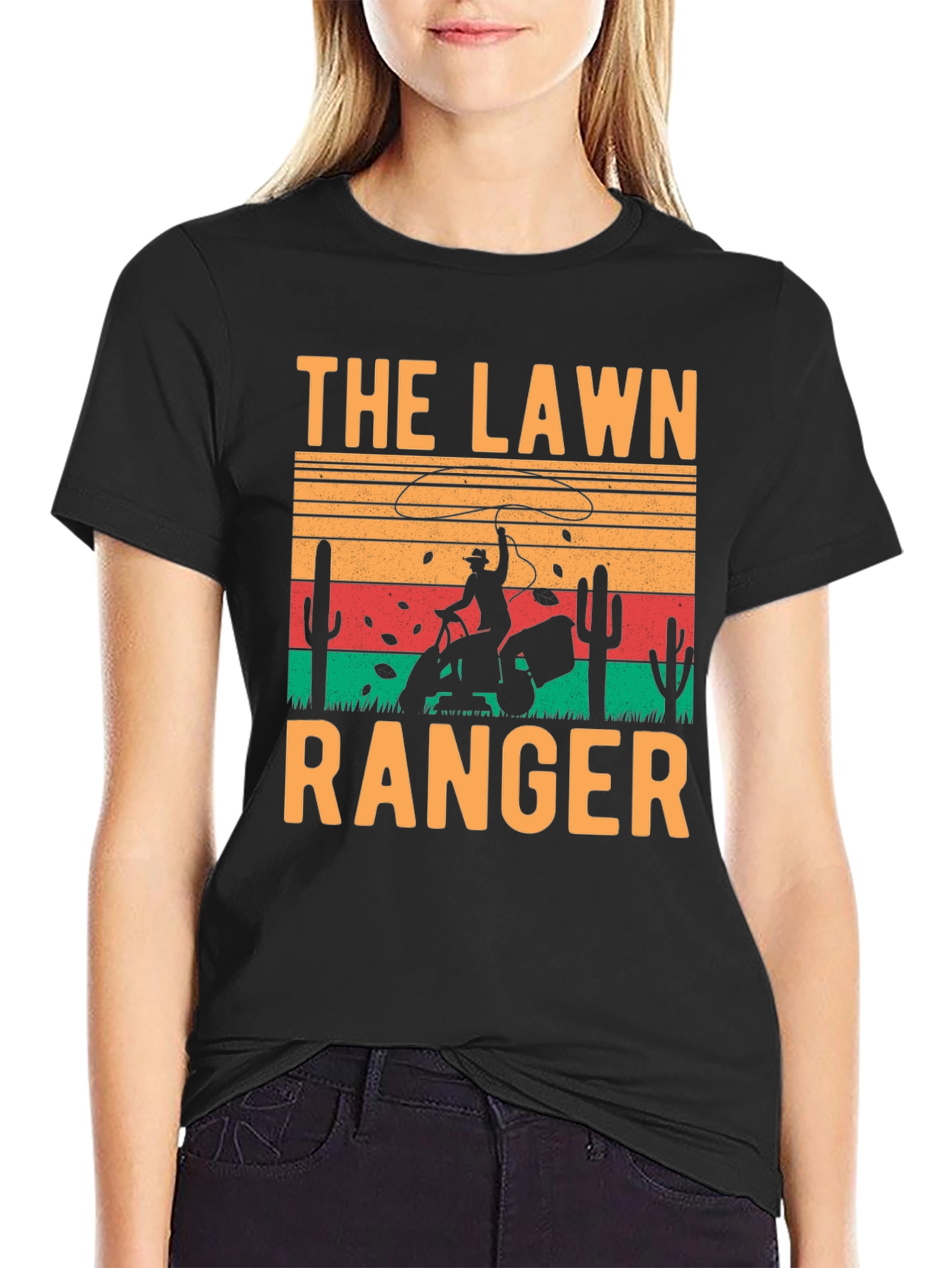 Black The Lawn Ranger Graphic T-Shirt view 2