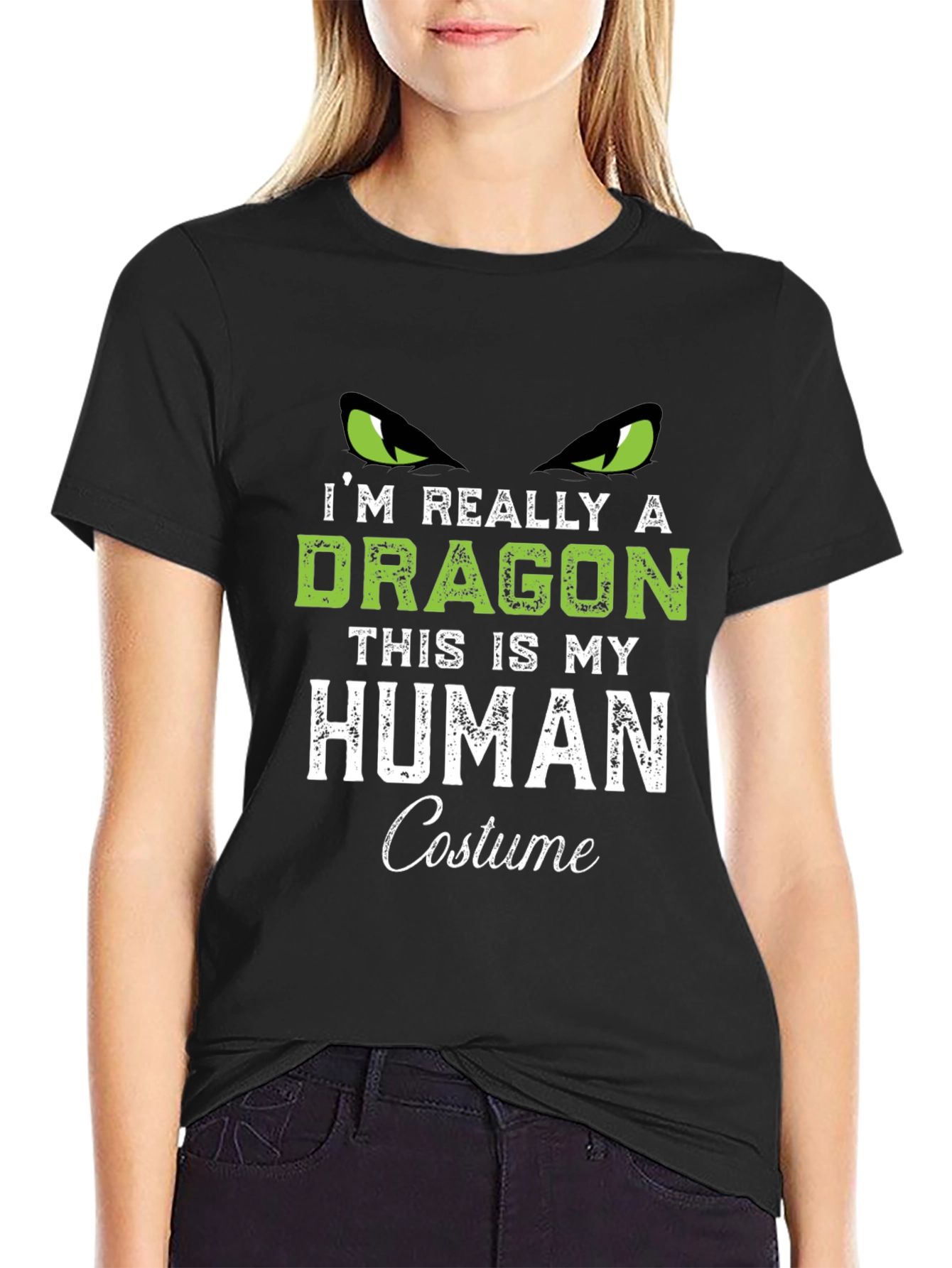 Black Dragon Human Costume Graphic Tee view 2