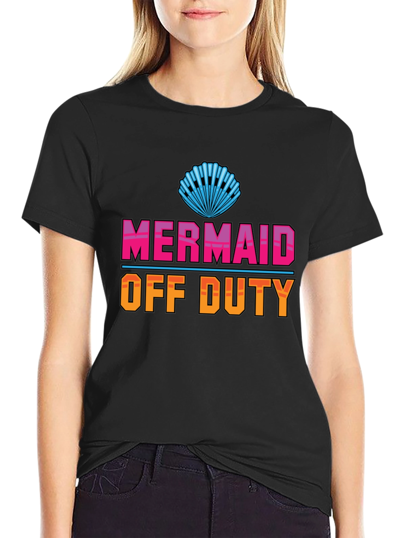 Black Mermaid Off Duty Graphic Tee view 2