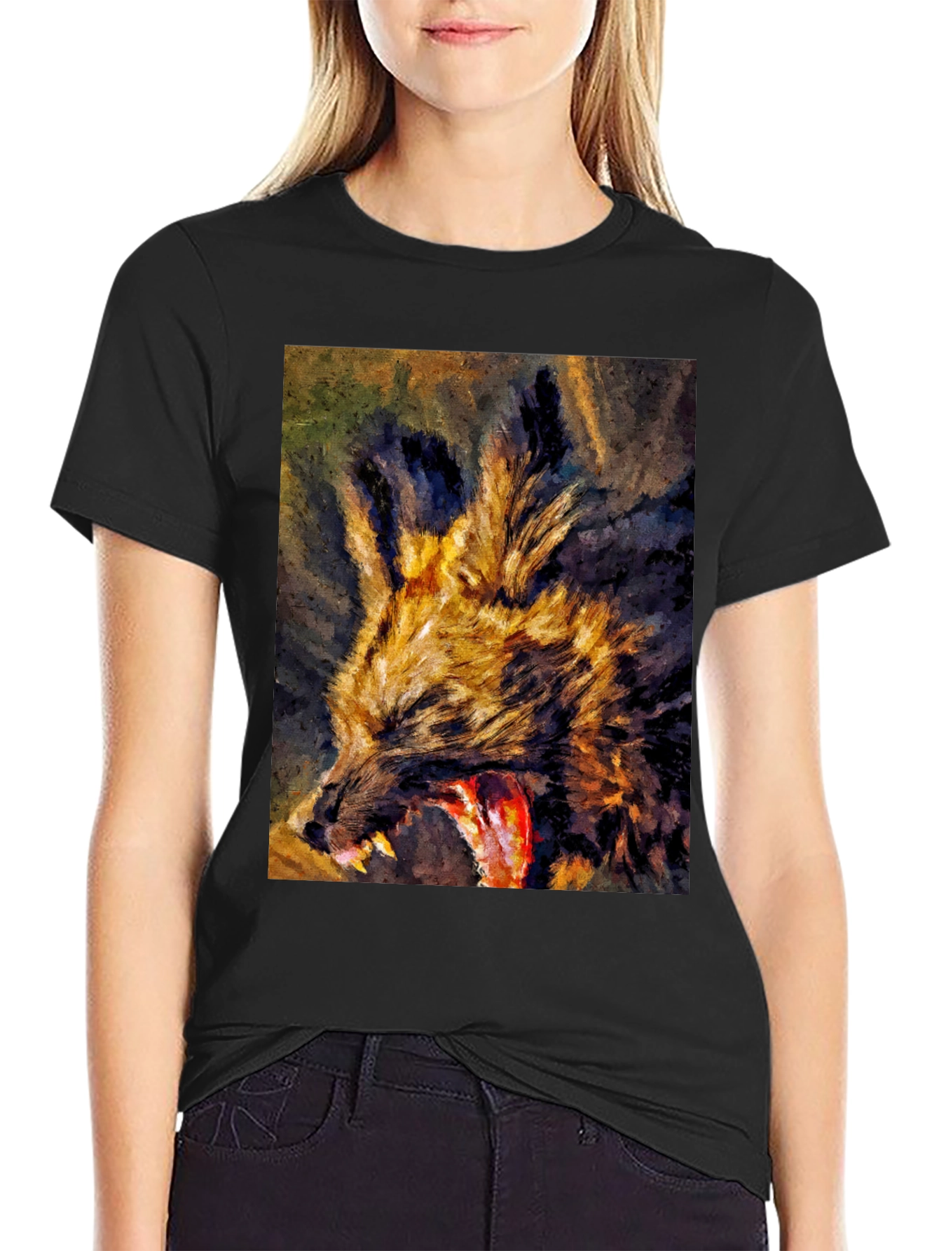 Wild Dog Graphic Tee - Unique Art Design - 2