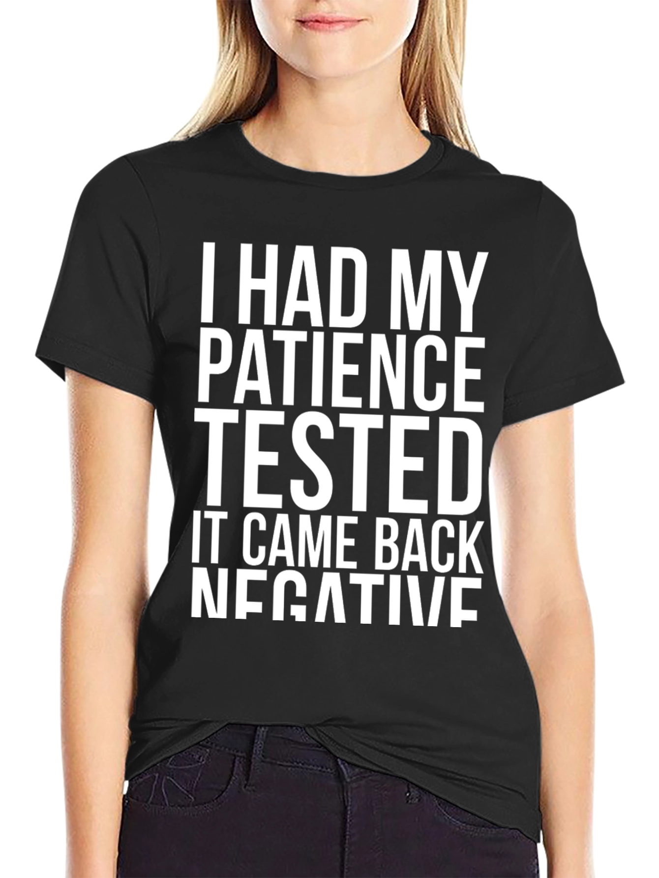 Black Patience Tested Funny Graphic Tee view 2