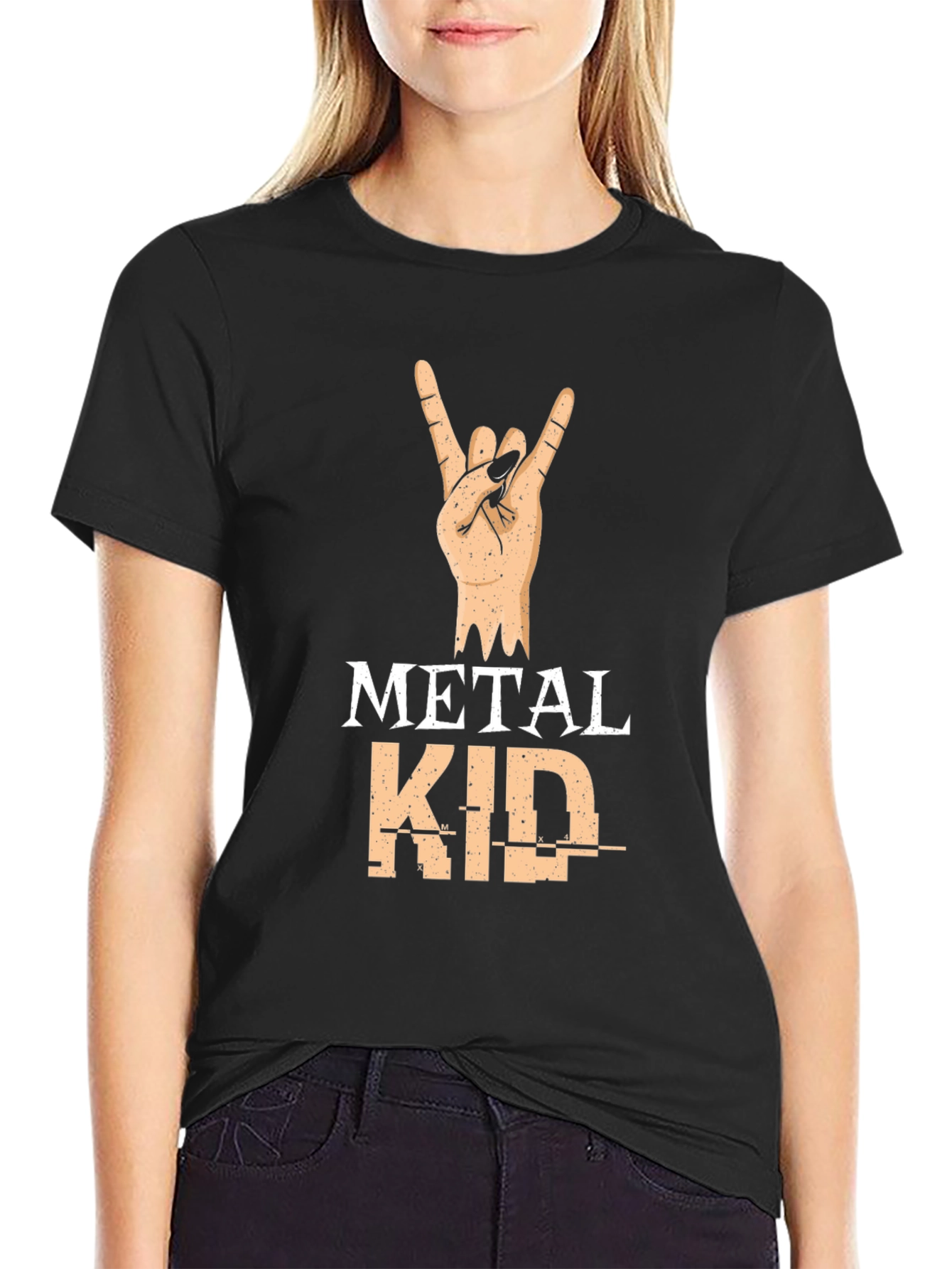 Black Metal Kid Graphic T-Shirt view 2