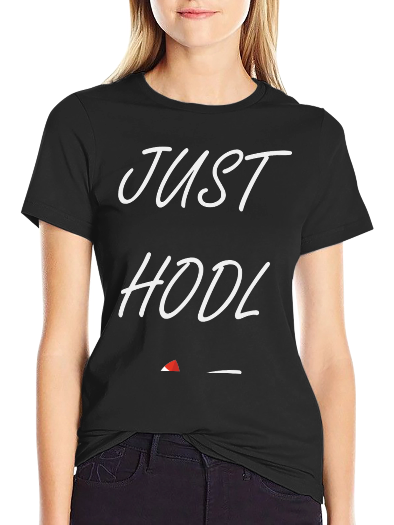Black Just HODL Crypto T-Shirt - Black view 2