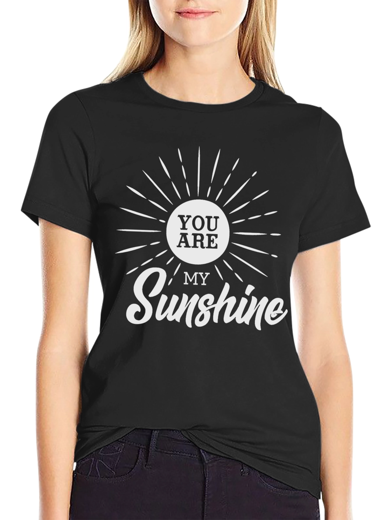 Black You Are My Sunshine Graphic Tee - Black view 2