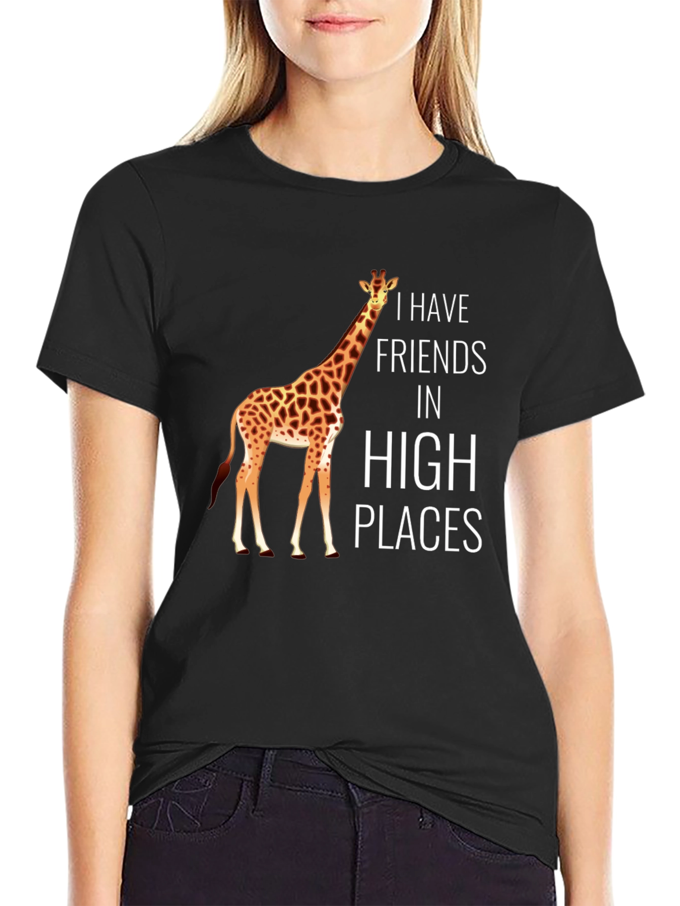 Black Giraffe 'High Places' Graphic T-Shirt view 2