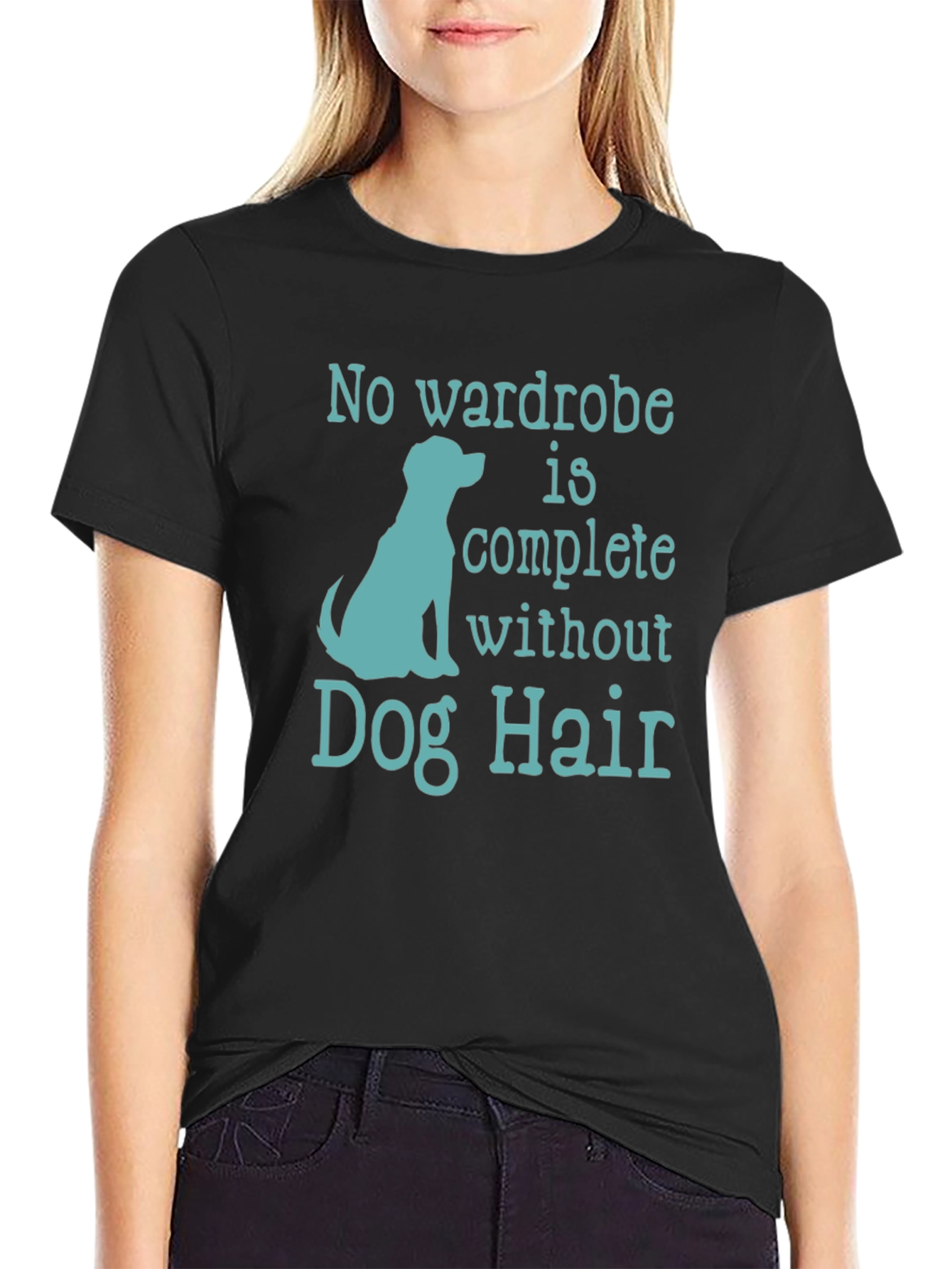 Black Dog Hair T-Shirt - Pet Lover Tee view 2