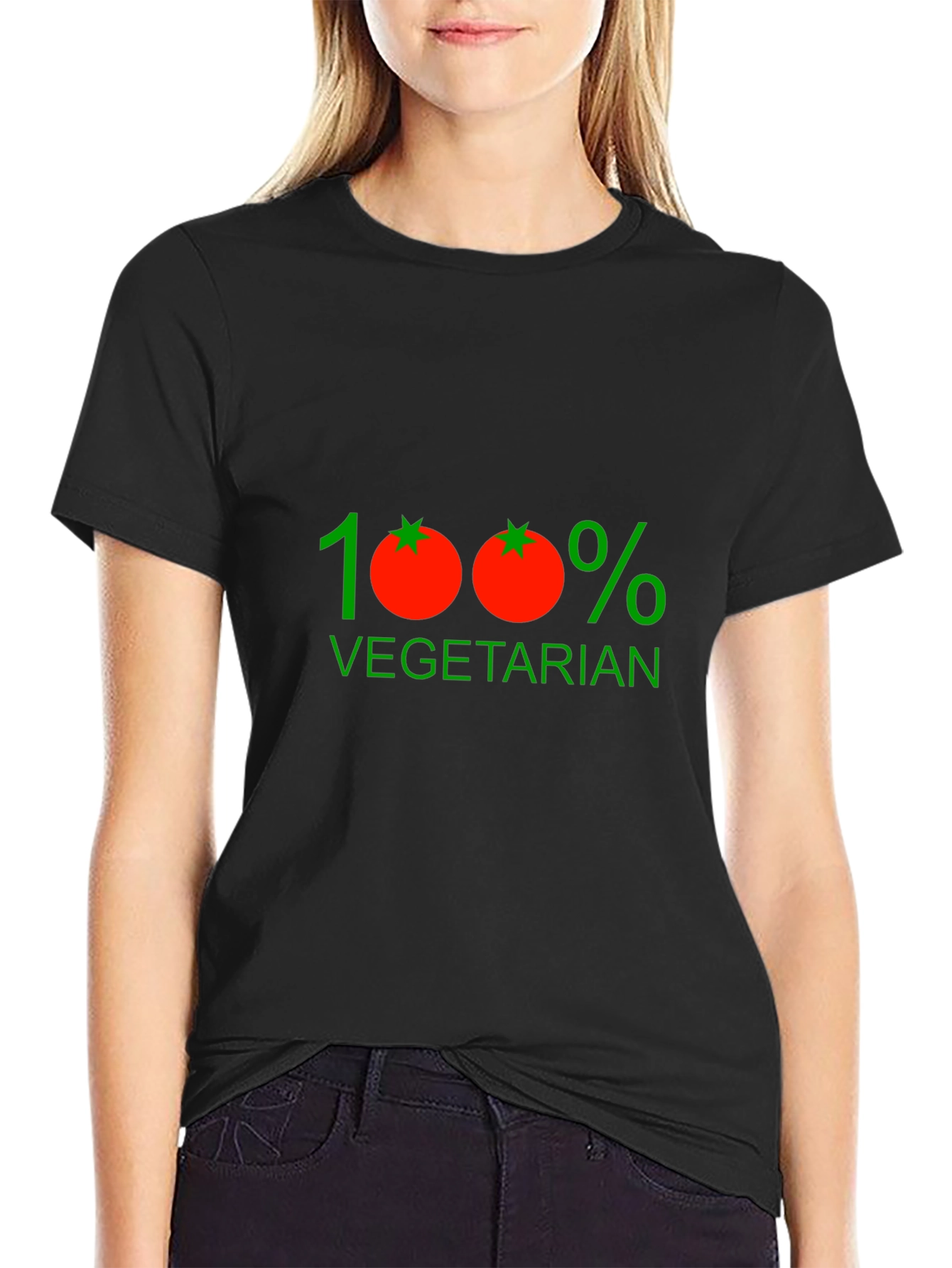 100% Vegetarian Graphic Tee - Black - 2
