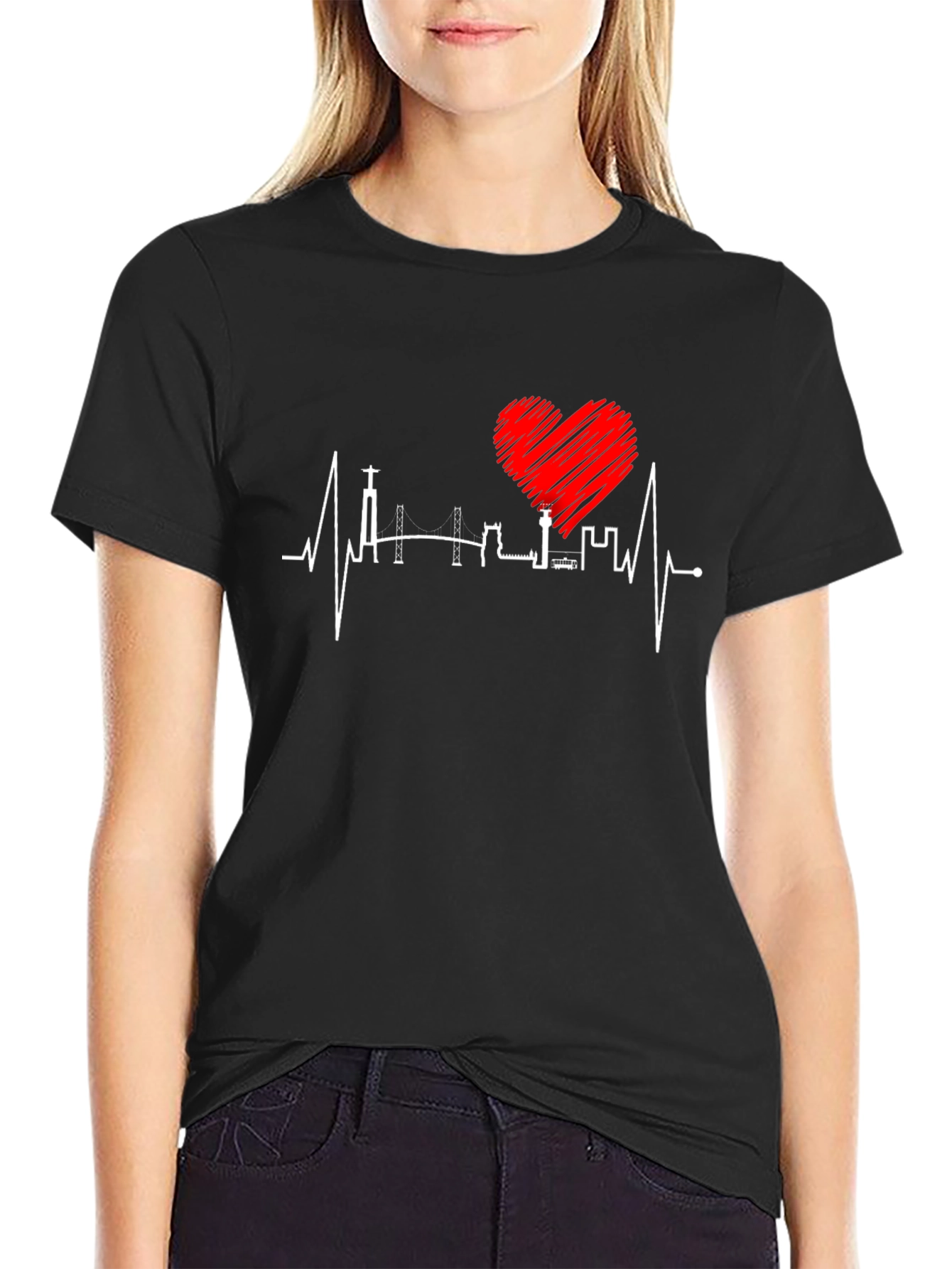 Lisbon Heartbeat T-Shirt - City Love Tee - 2