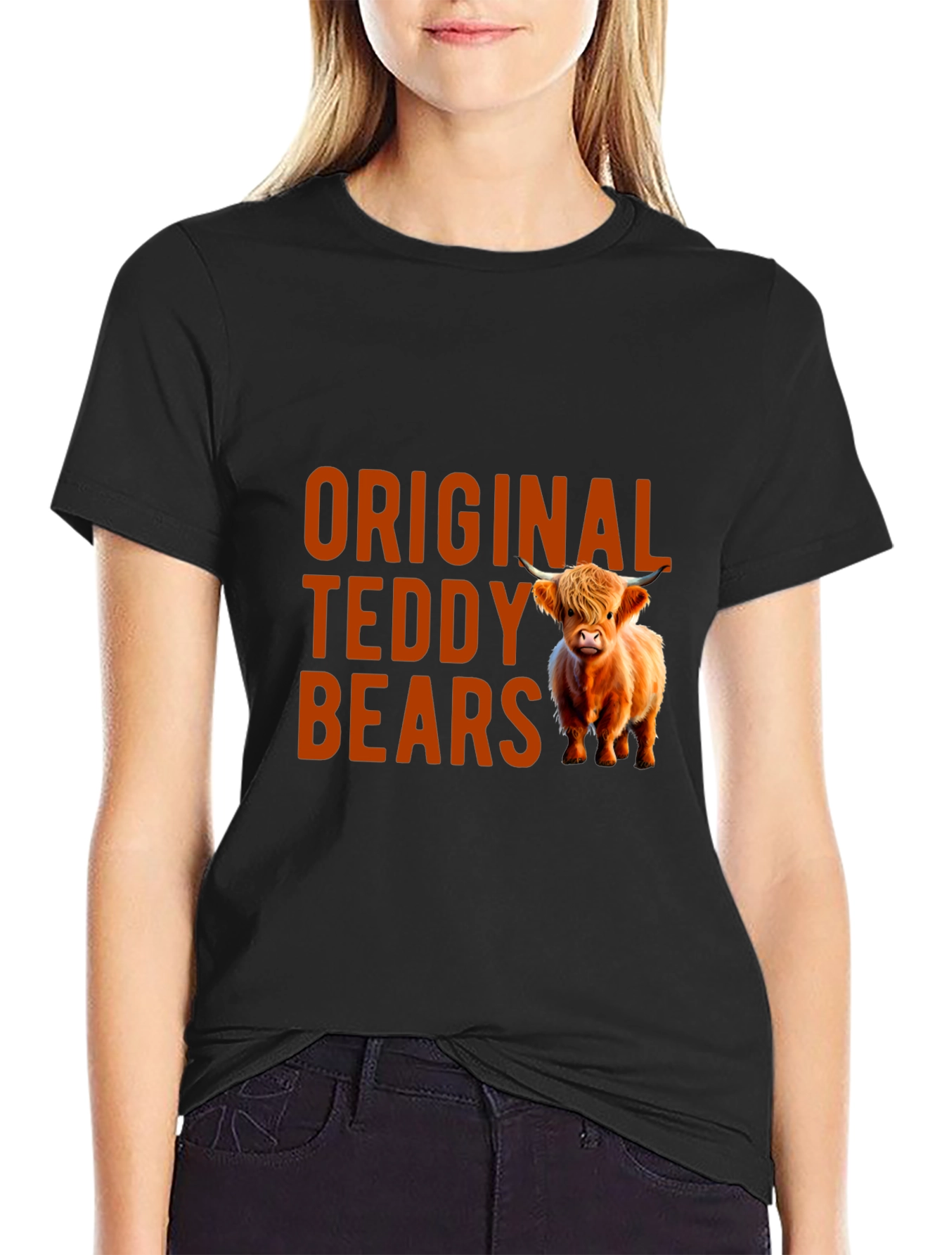 Black Original Teddy Bears Novelty Graphic T-Shirt view 2