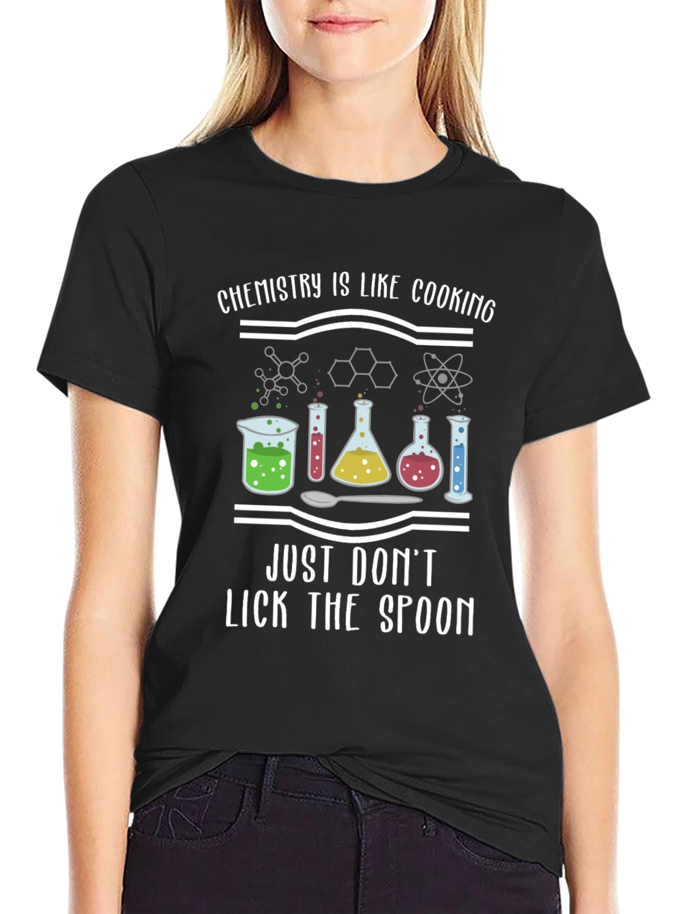 Black Chemistry Cooking T-Shirt - Funny Science Tee view 2