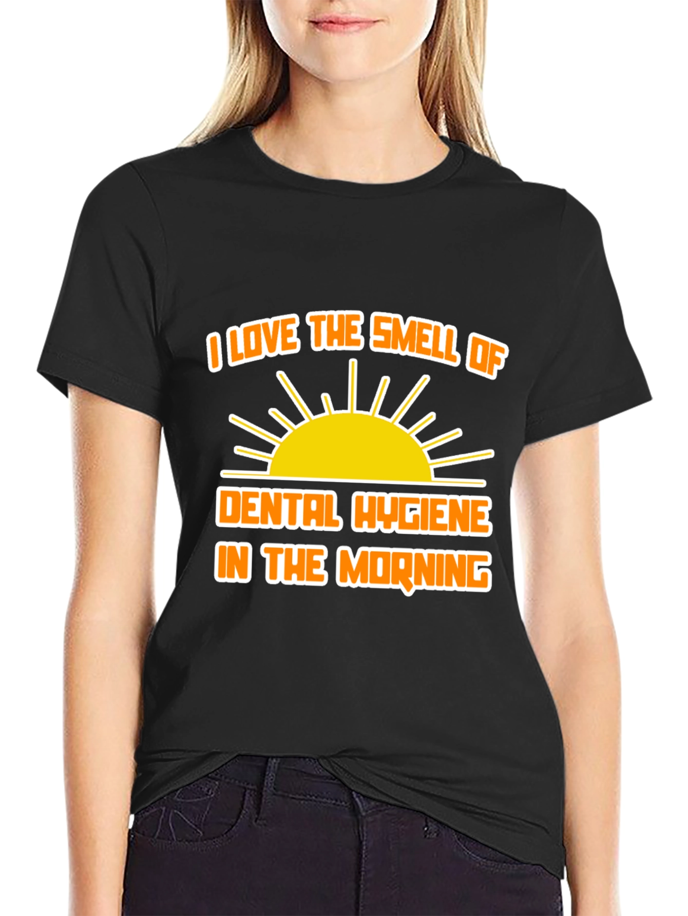 Black Dental Hygiene Morning Smell T-Shirt view 2