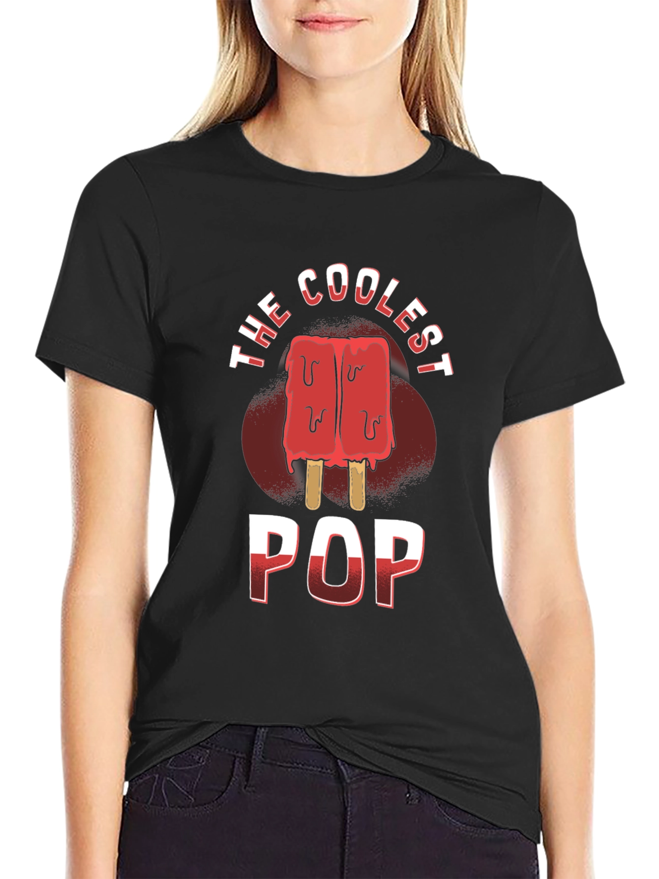 Black Coolest Pop Graphic T-Shirt Father's Day Gift view 2