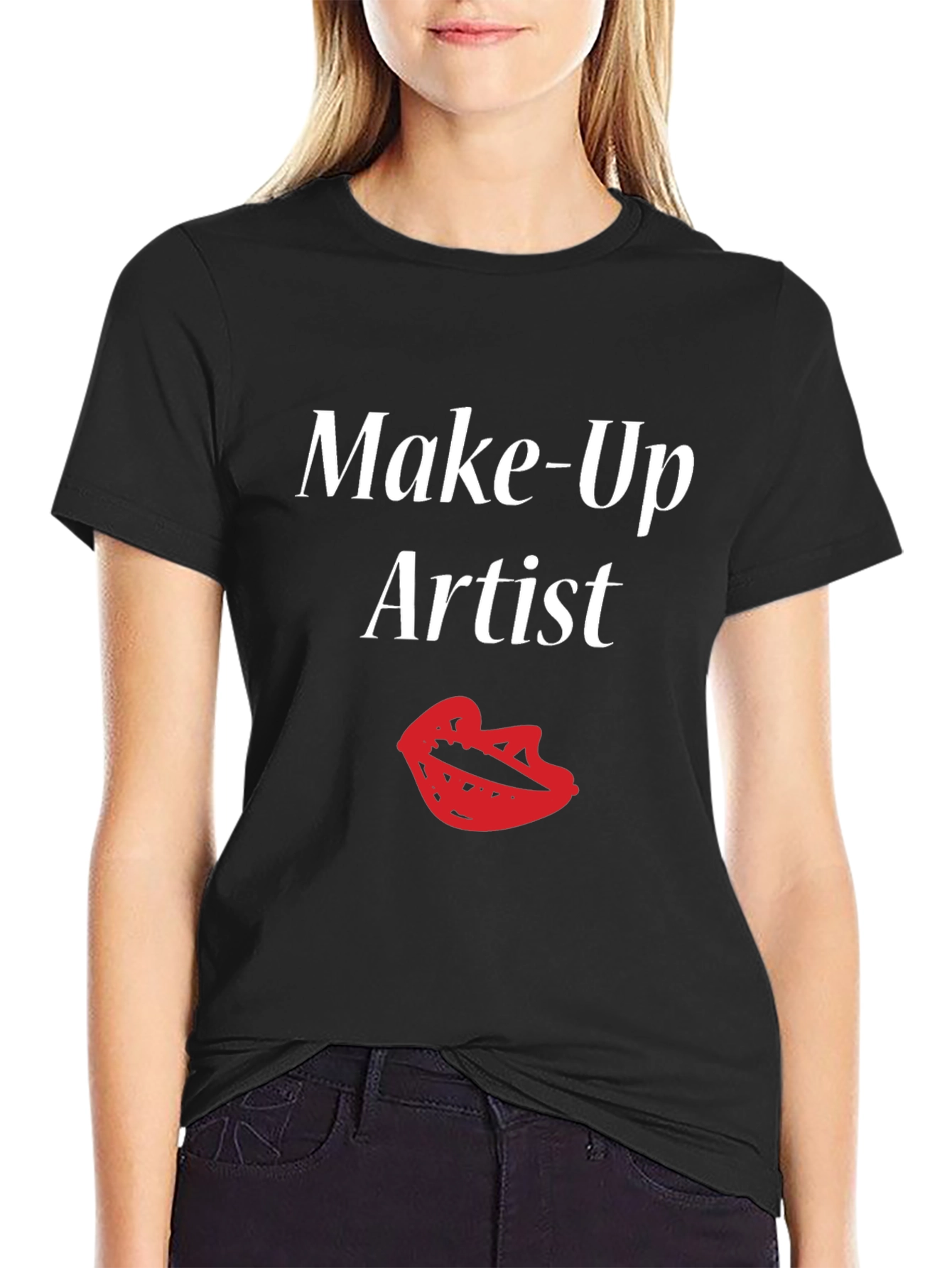 Black Make-Up Artist T-Shirt - Artistic Style view 2