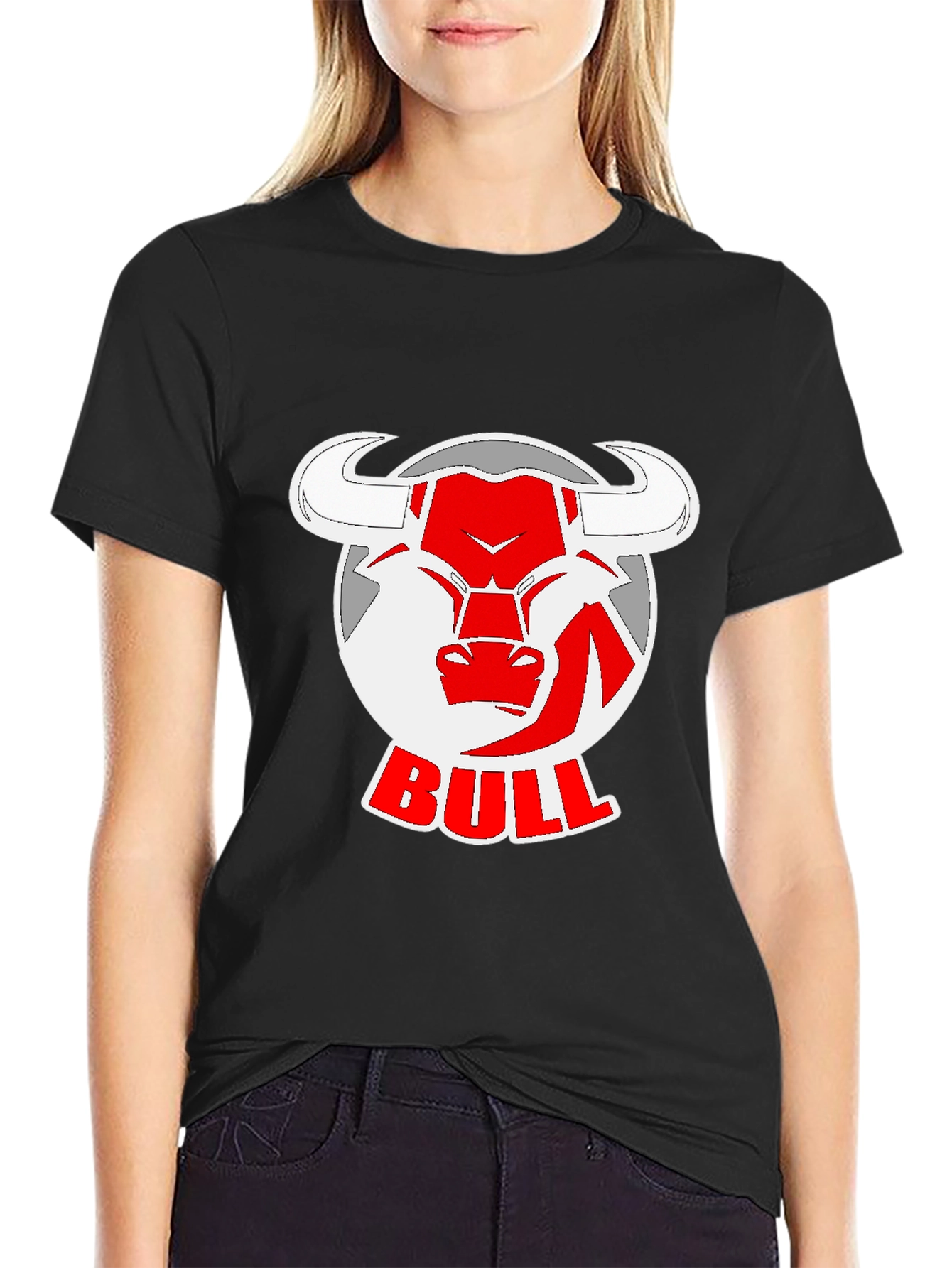 Black Bull Logo Black T-Shirt view 2