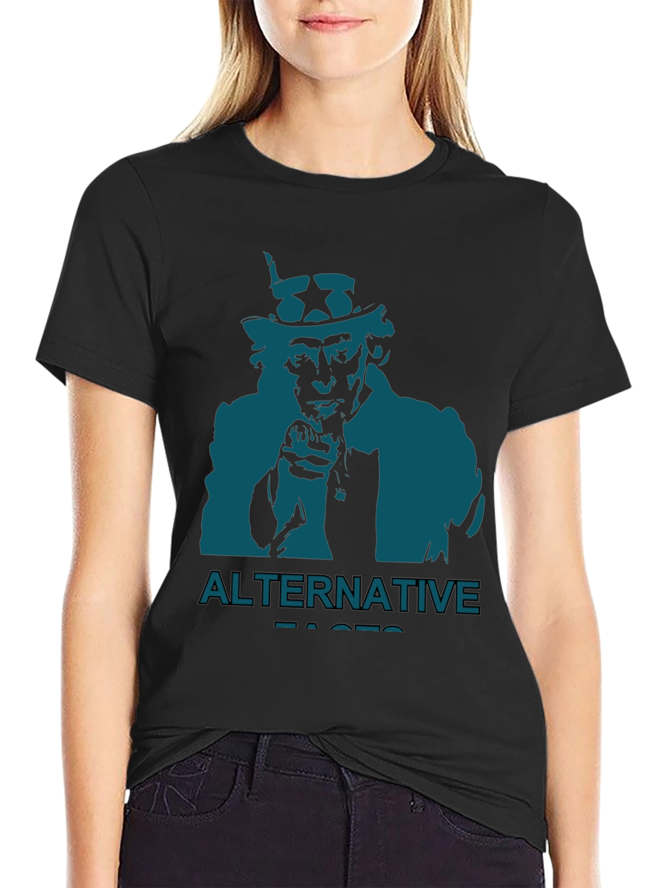 Black Alternative Facts T-Shirt Uncle Sam view 2