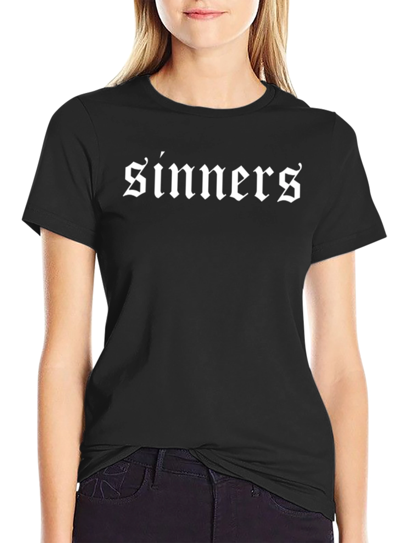 Black Sinners Graphic T-Shirt - Black view 2