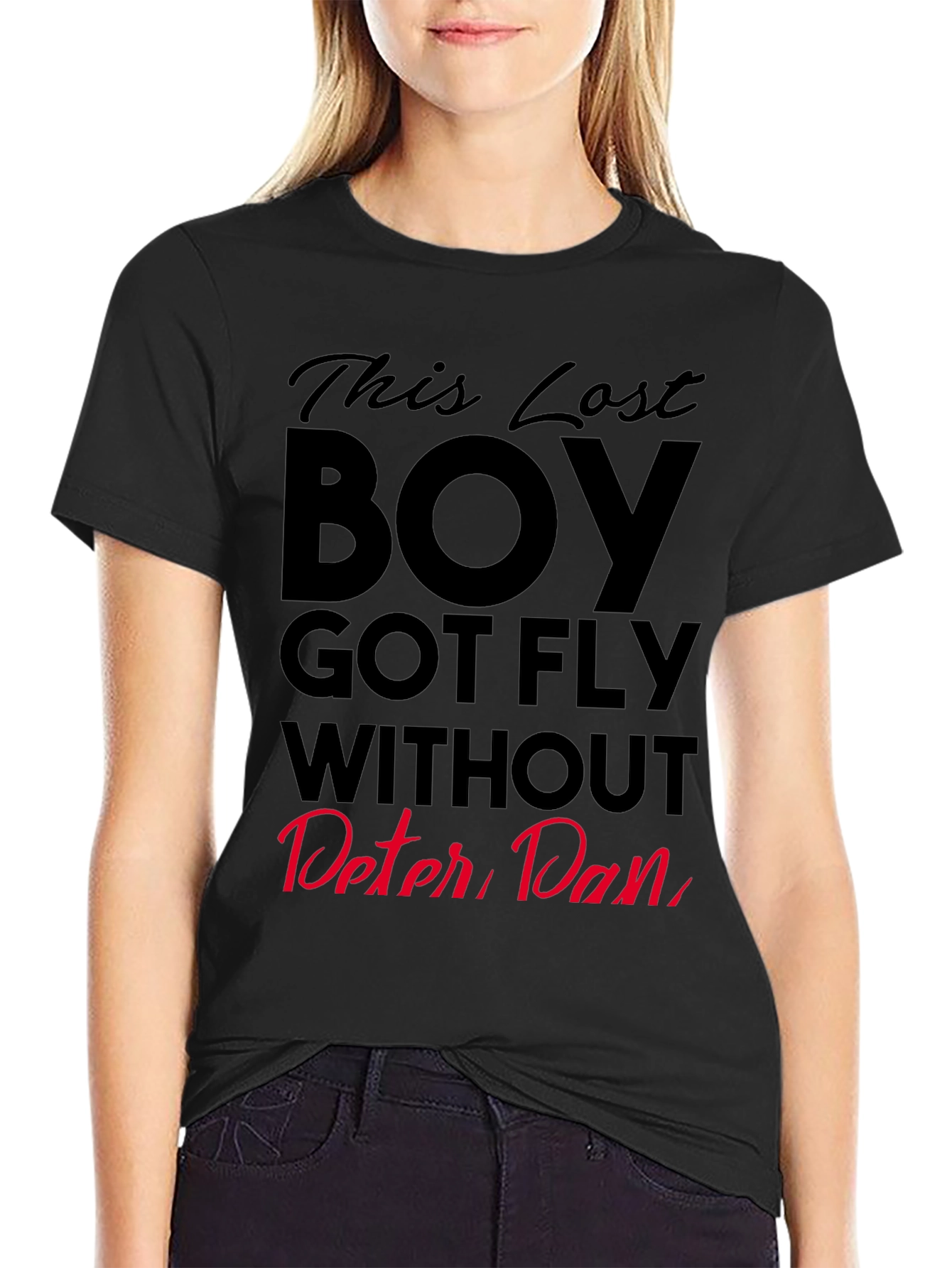 Black This Lost Boy Got Fly T-Shirt - Peter Pan Inspired view 2