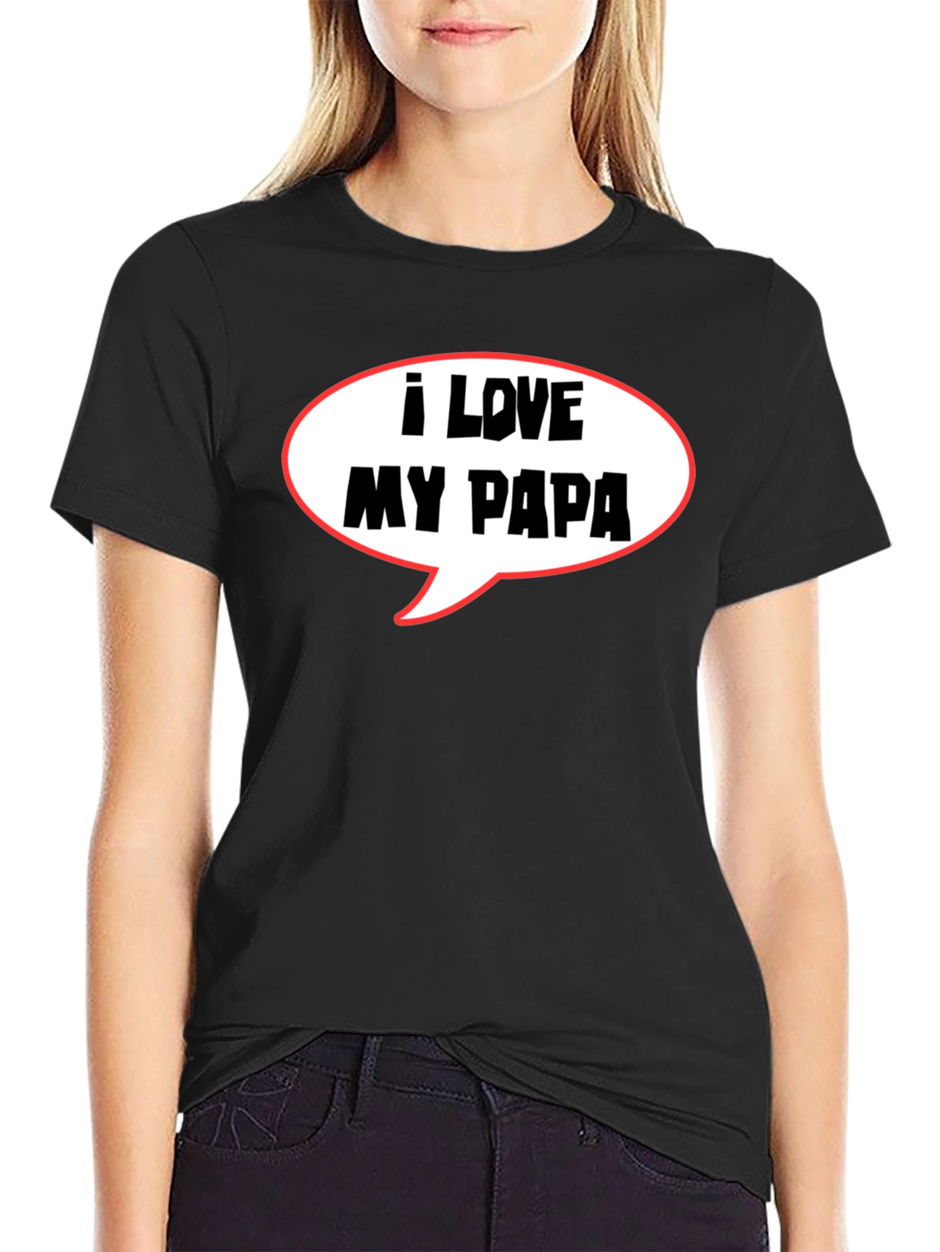 Black I Love My Papa T-Shirt, Father's Day Gift view 2