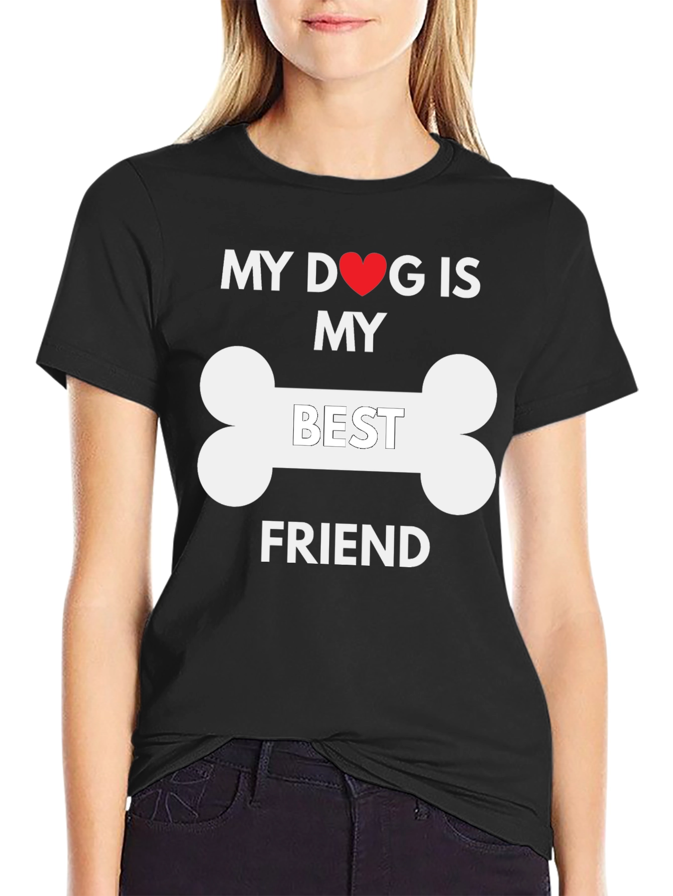 Black My Dog is My Best Friend T-Shirt view 2
