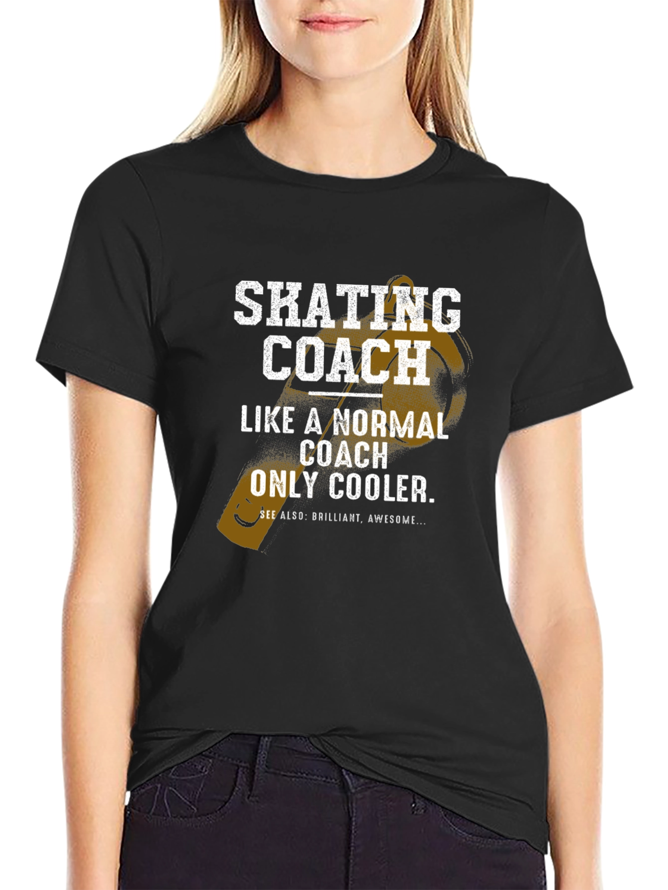 Black Skating Coach T-Shirt - Cooler Than Normal! view 2