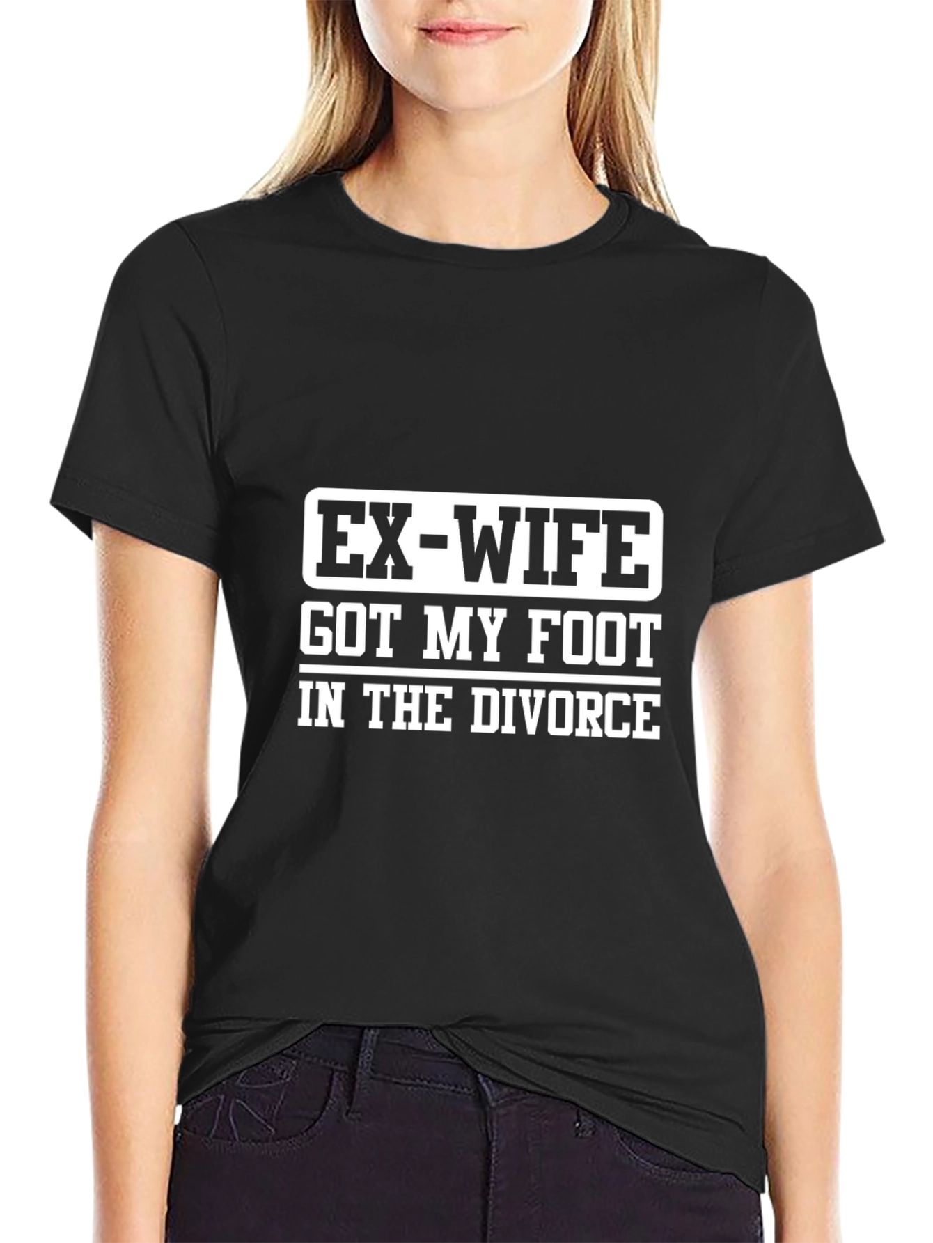 Black Ex-Wife Divorce Funny Graphic T-Shirt view 2