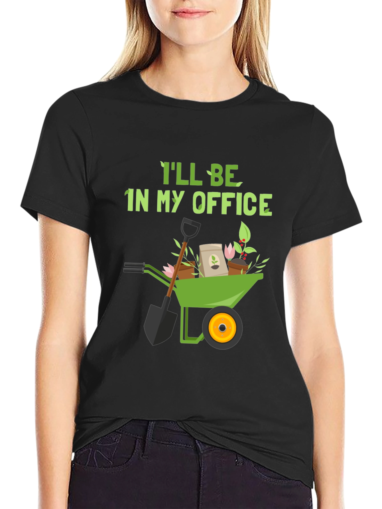 Black Gardener's Office T-Shirt view 2