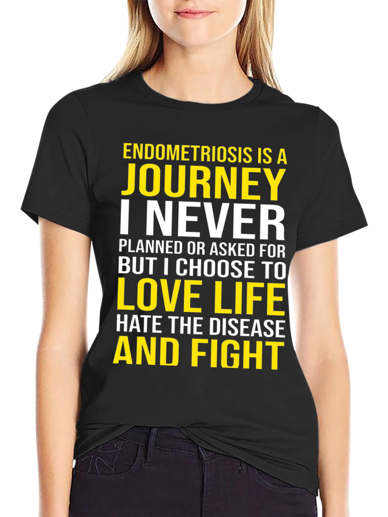 Endometriosis Awareness T-Shirt: Journey, Love, Fight - 2