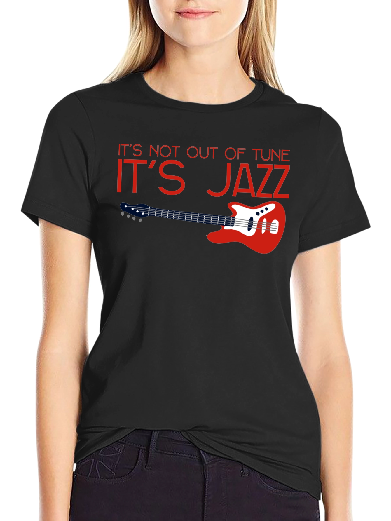 Black It's Jazz T-Shirt - Music Lover's Tee view 2