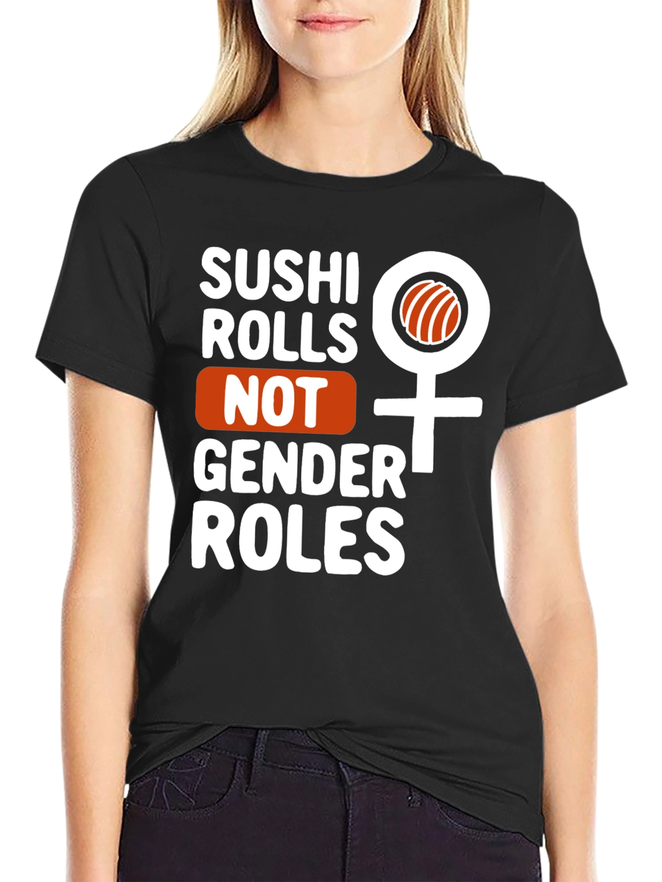 Sushi Rolls Not Gender Roles Graphic Tee - 2
