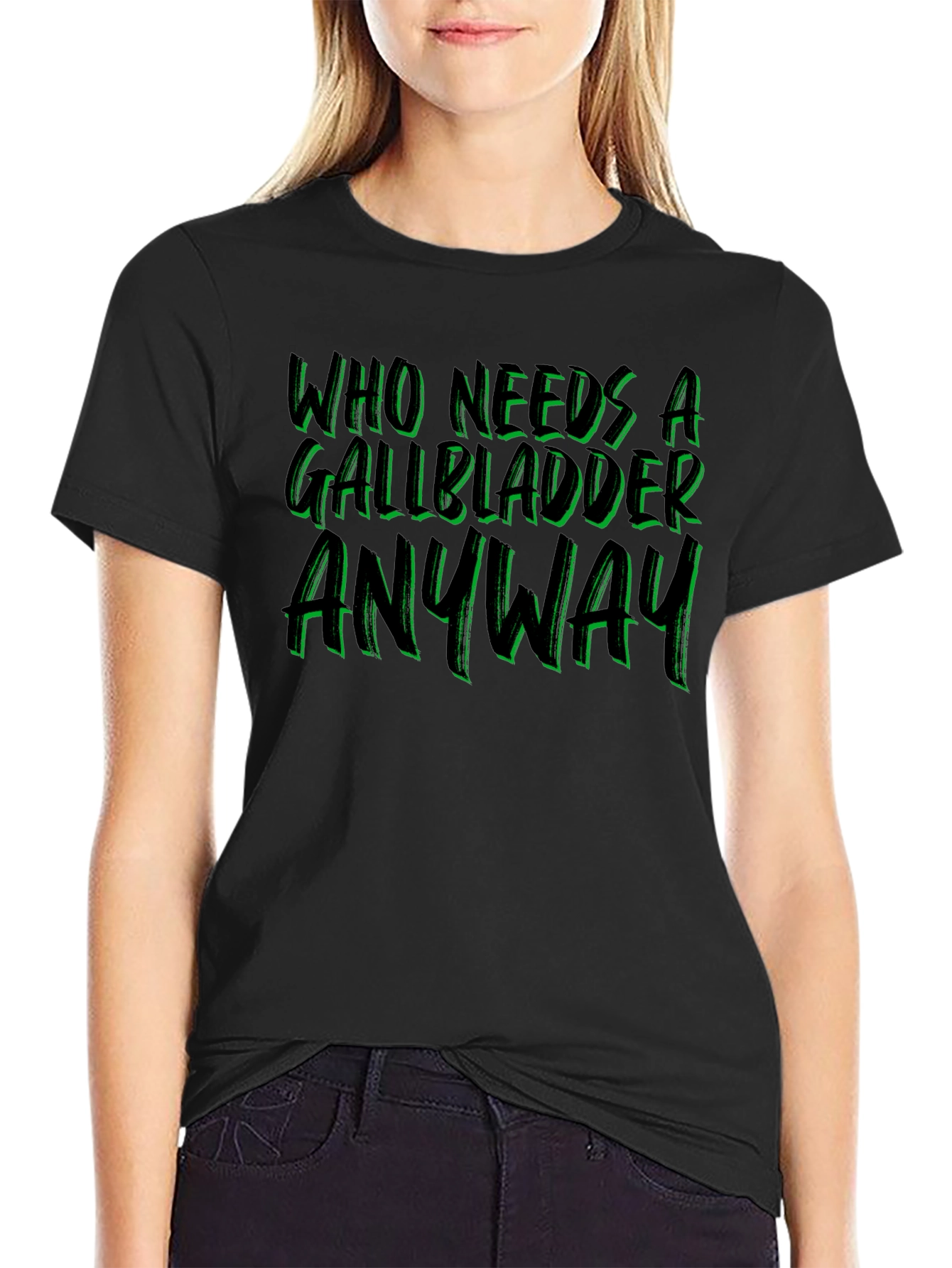 Black Gallbladder Removal T-Shirt - Funny Get Well Soon Gift view 2
