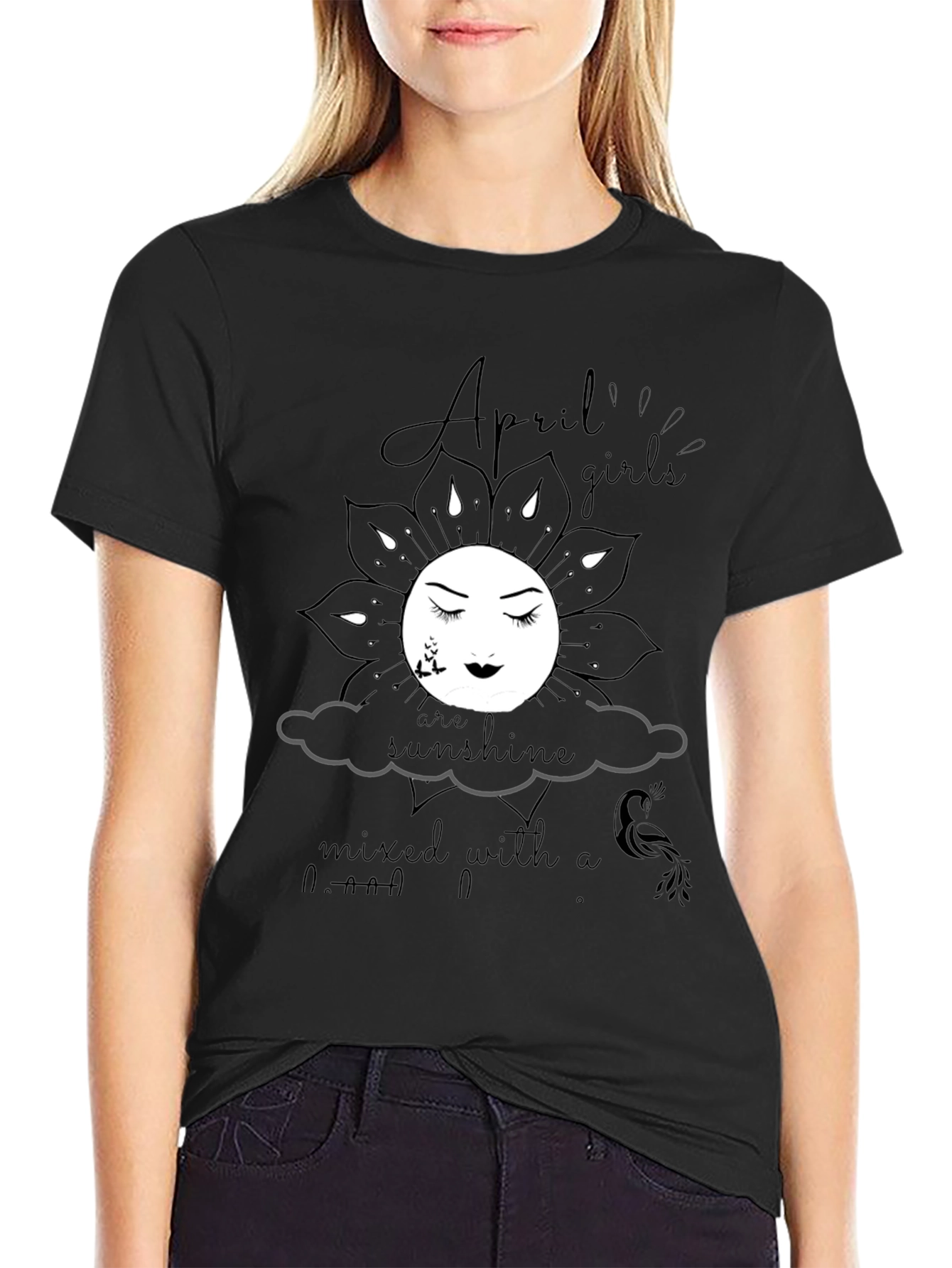 Black April Girls Sunshine Graphic Tee view 2