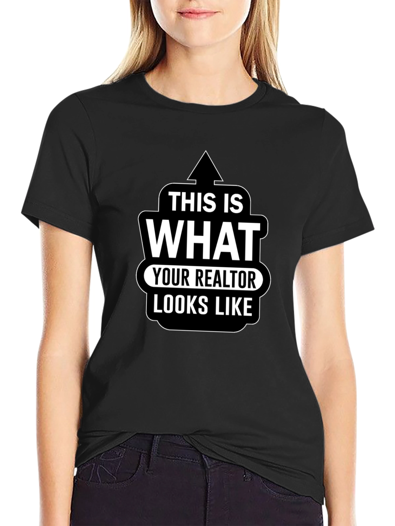 Black Realtor Look T-Shirt - Funny Real Estate Agent Tee view 2