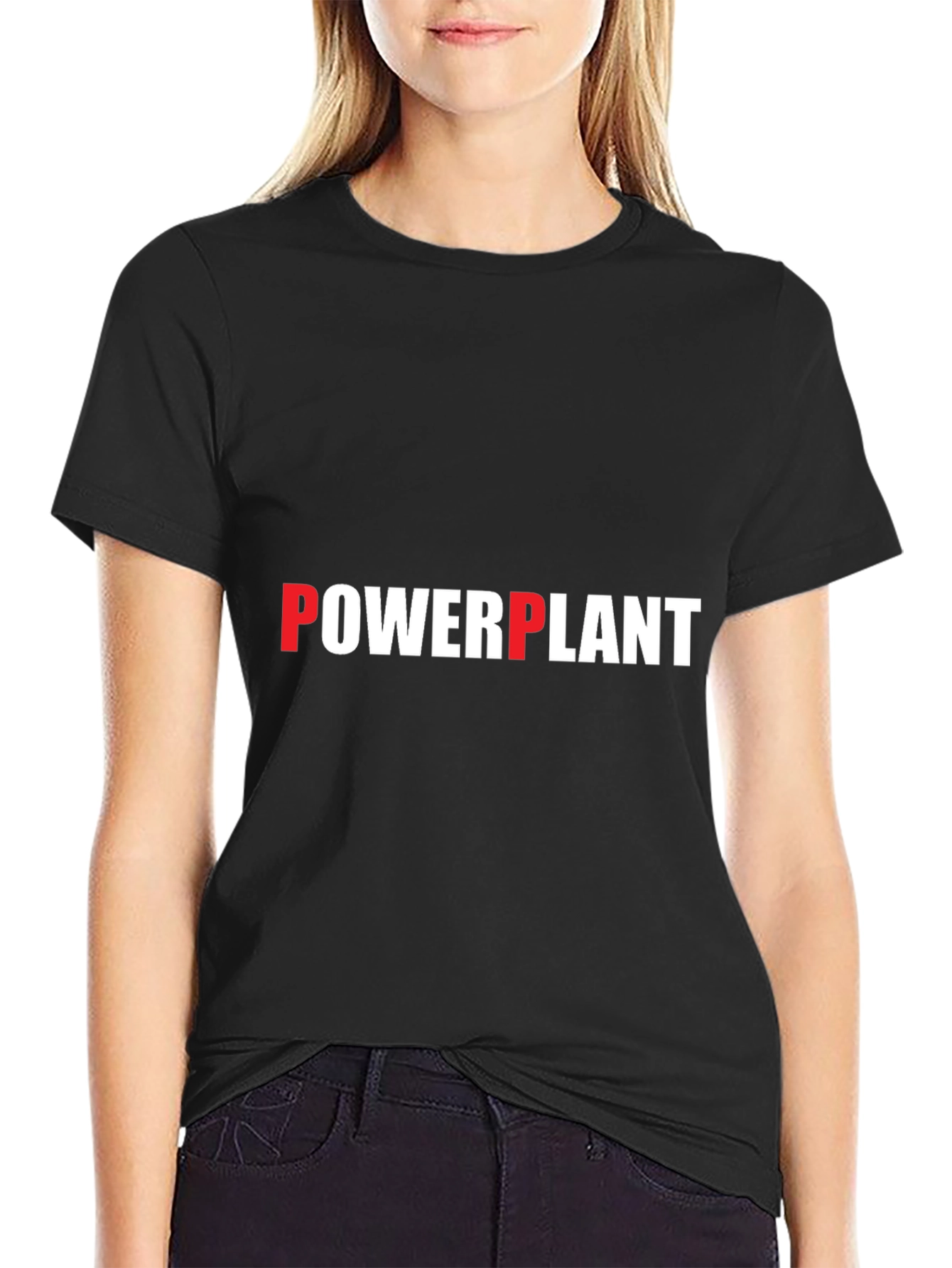 Black Powerplant Graphic Tee - Bold Statement T-Shirt view 2
