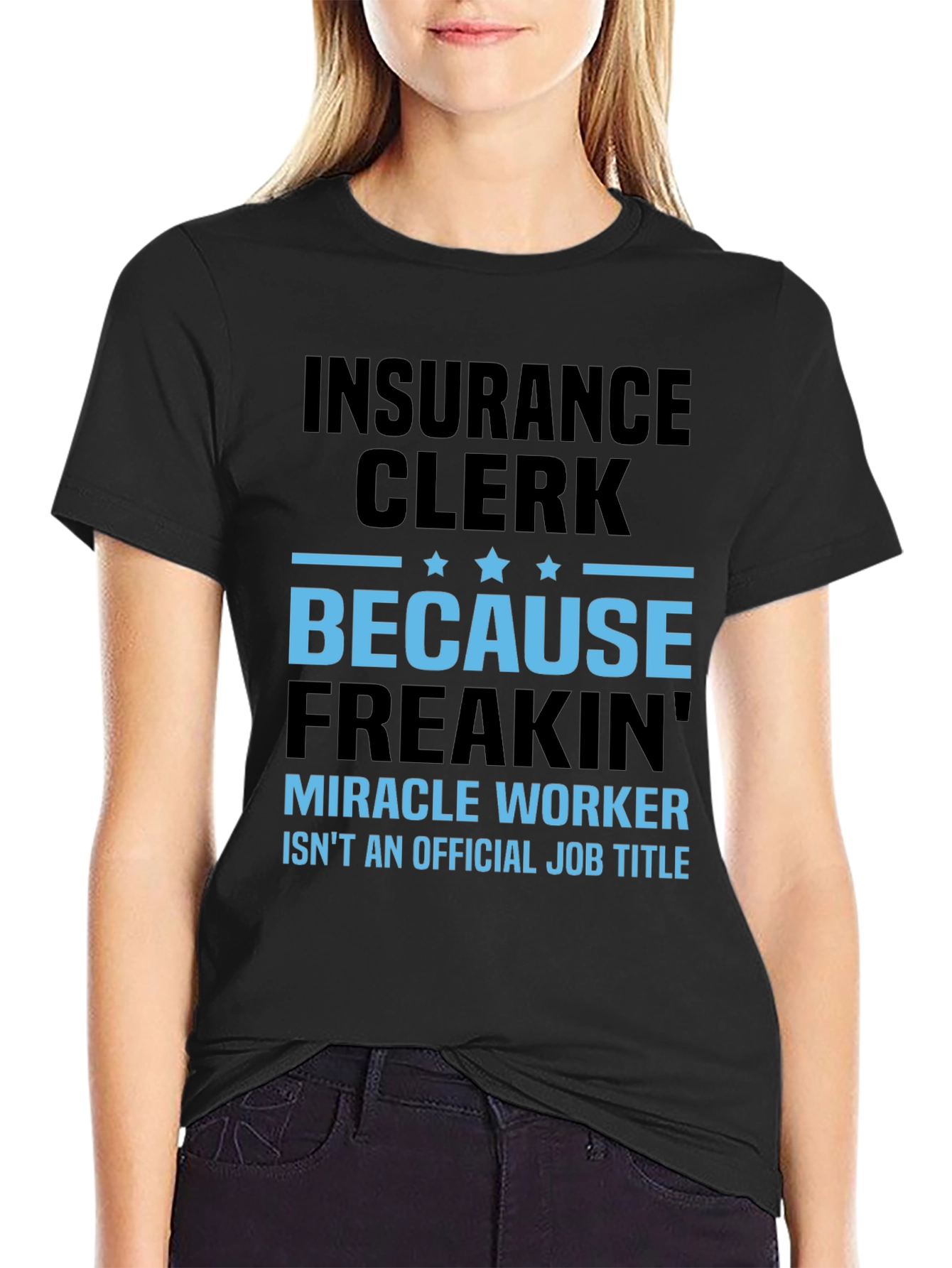 Black Insurance Clerk Funny T-Shirt view 2