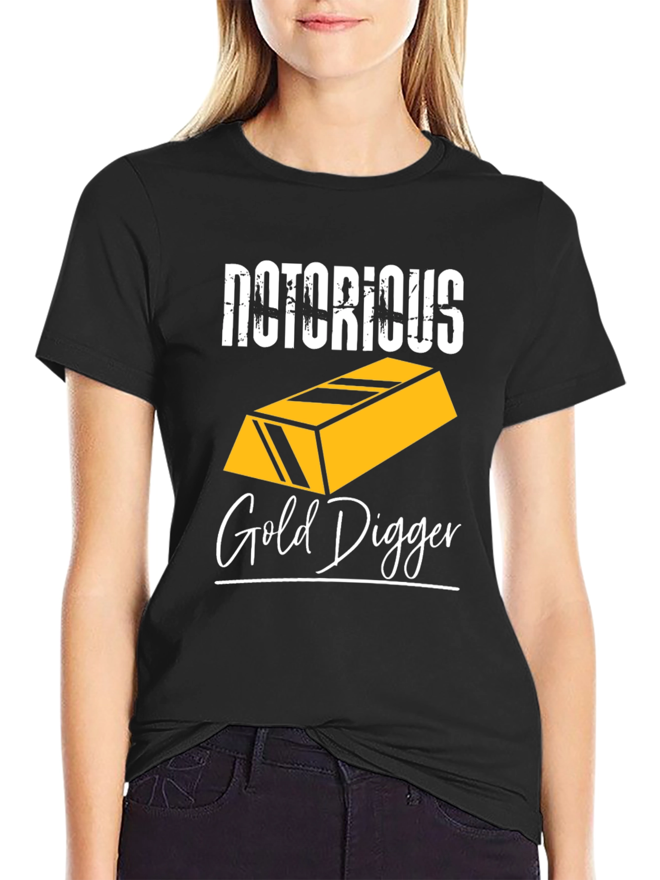 Black Notorious Gold Digger Graphic Tee view 2