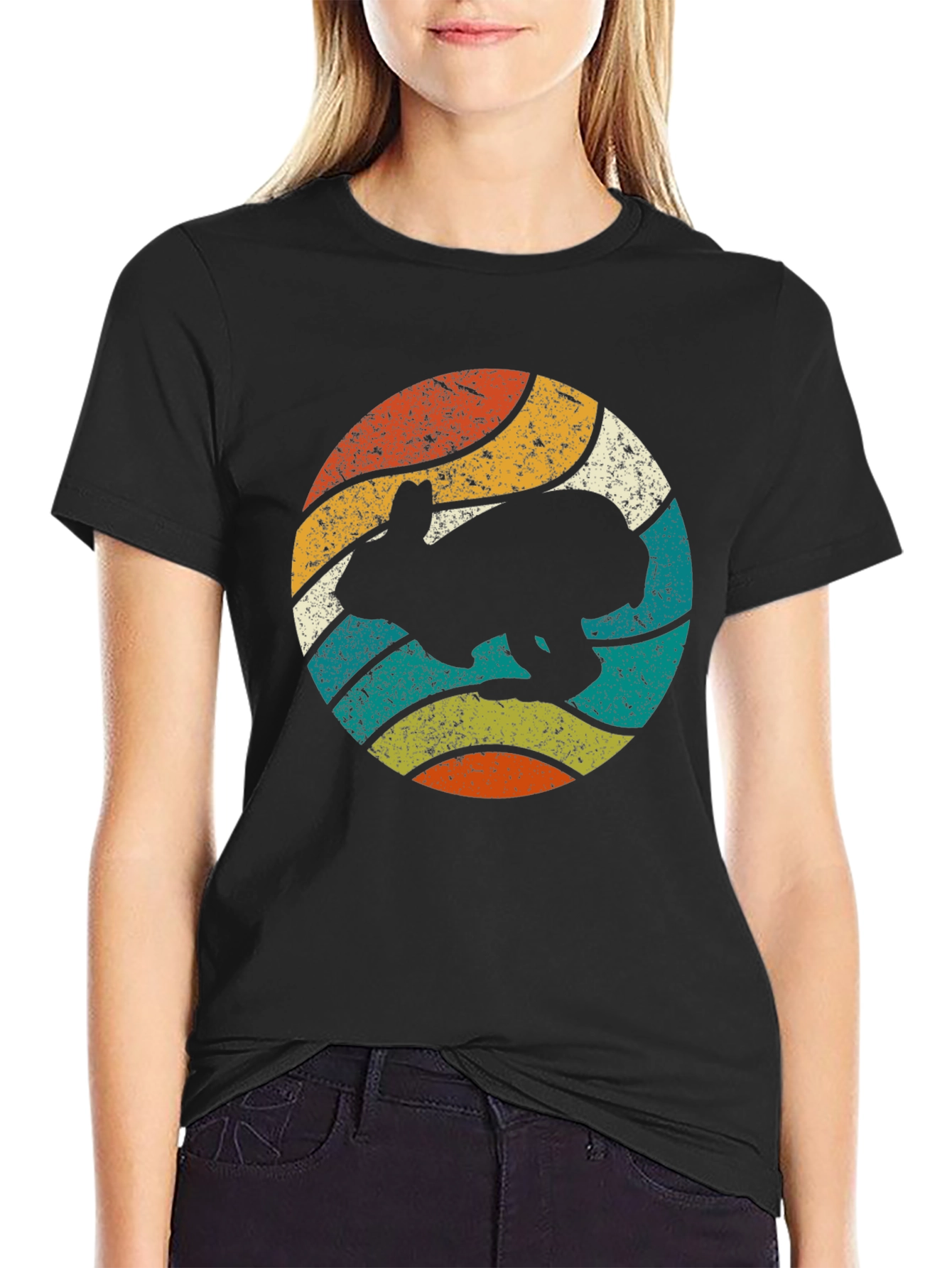 Retro Rabbit Tee - Vintage Style Graphic T-Shirt - 2