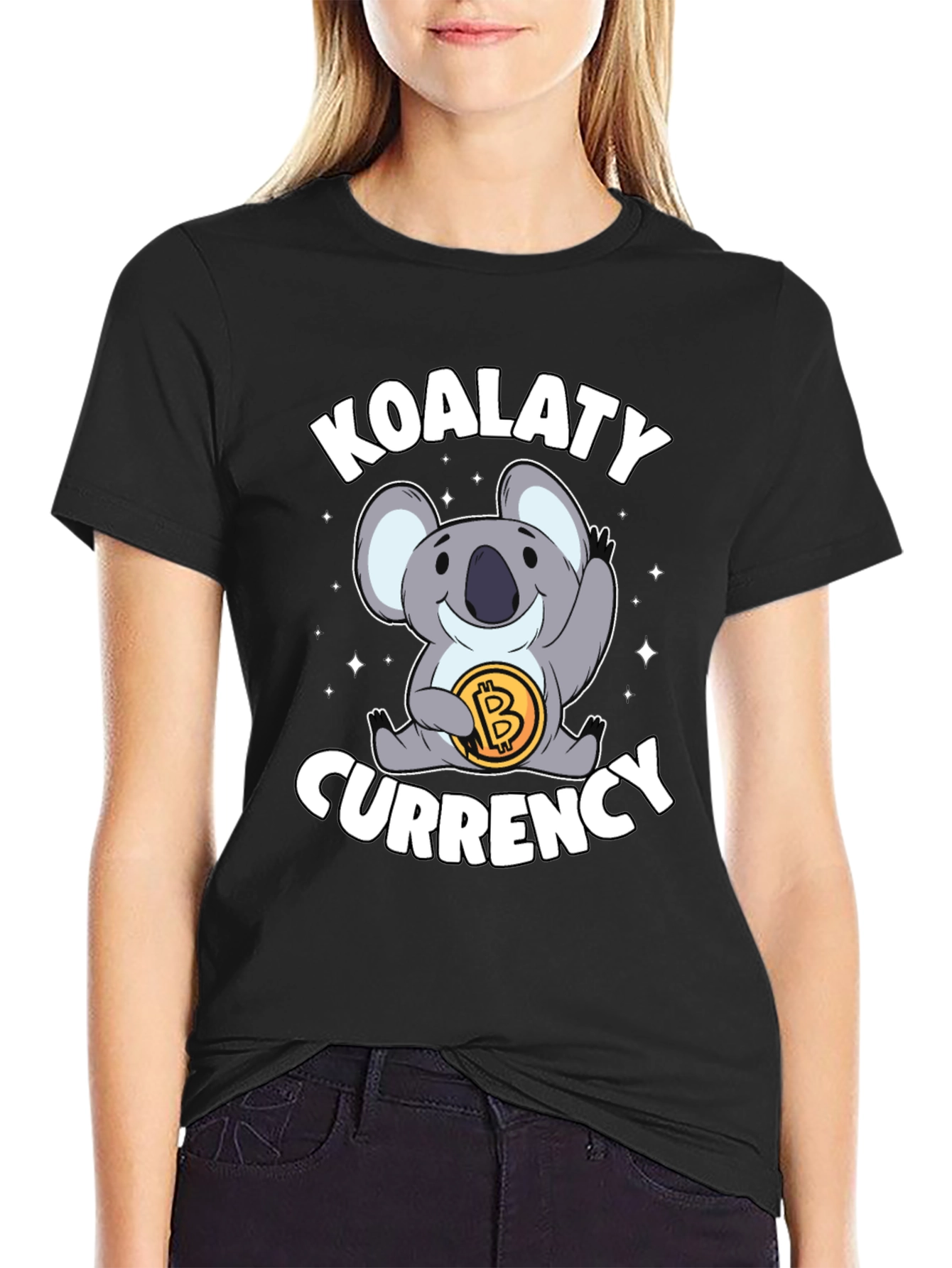 Black Koala-ty Currency T-Shirt view 2