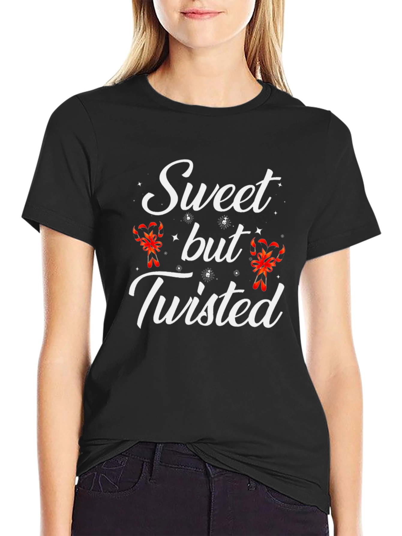 Black Sweet but Twisted Graphic Tee view 2