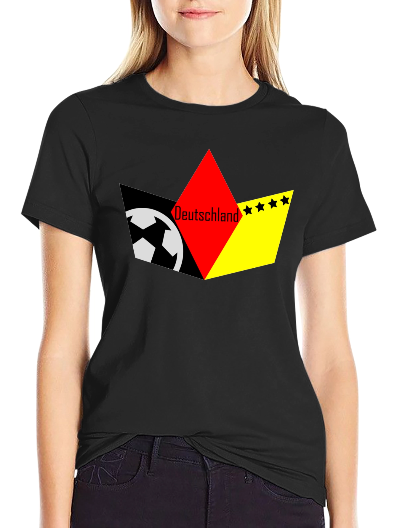 Deutschland Soccer T-Shirt - Black - 2