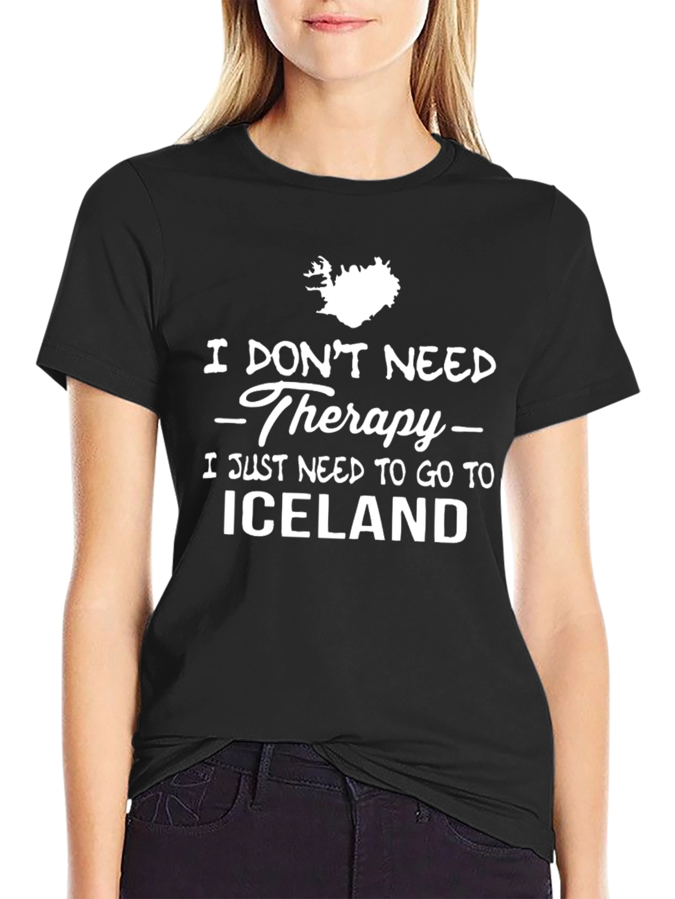 Black Iceland Therapy T-Shirt view 2
