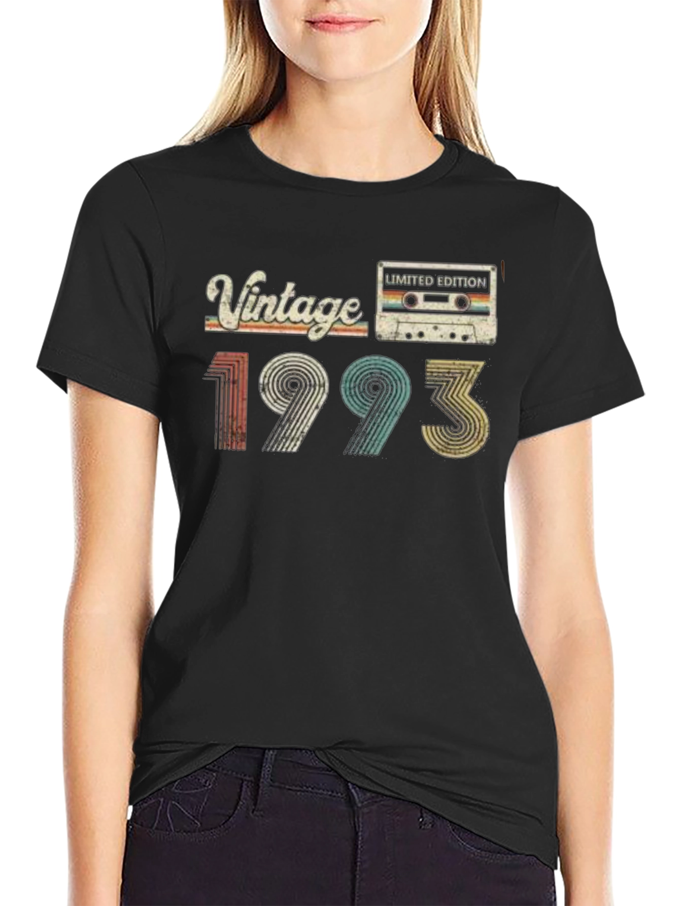 Black Vintage 1993 Limited Edition Cassette T-Shirt view 2