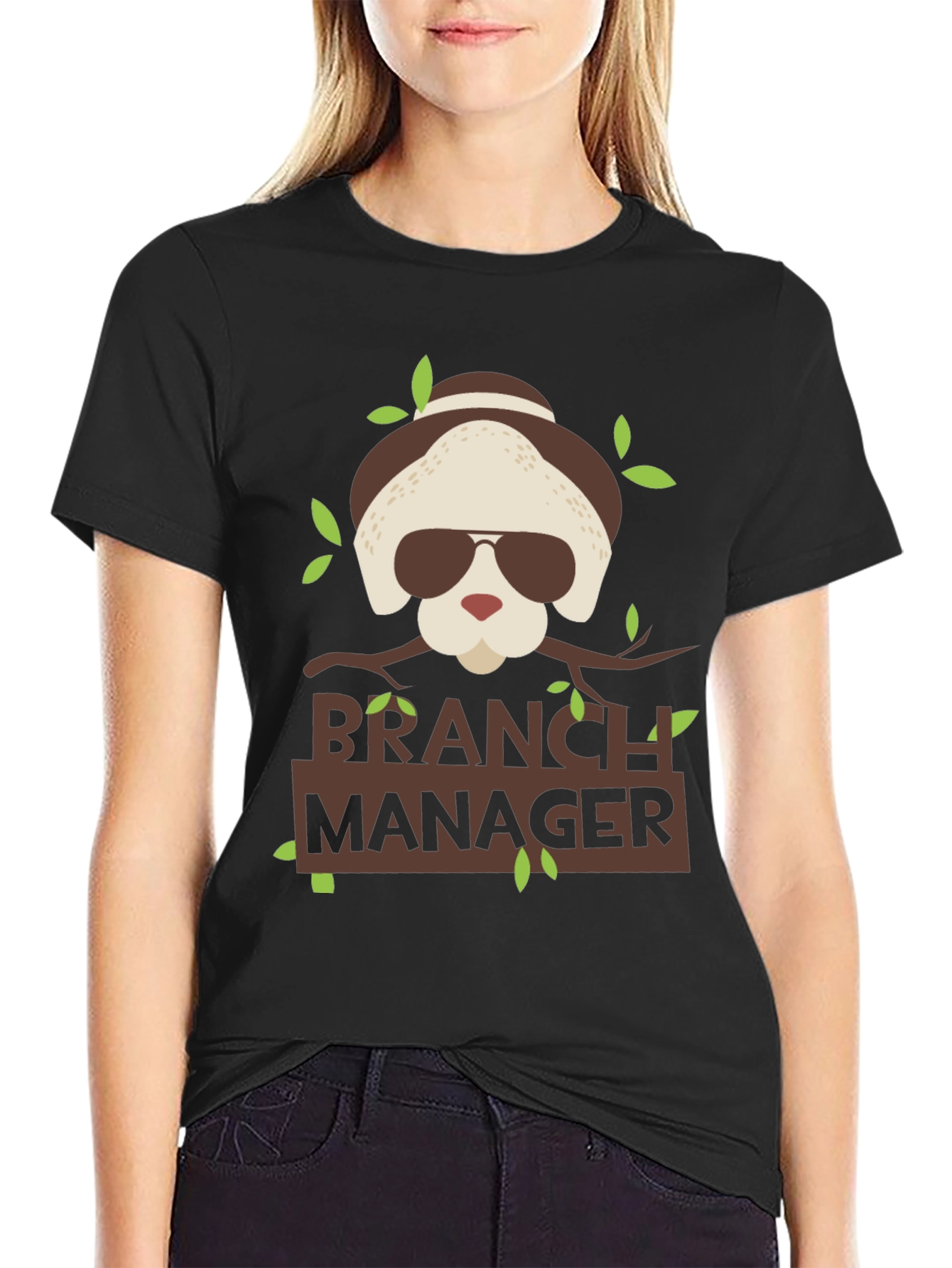 Black Branch Manager T-Shirt Funny Office Tee view 2