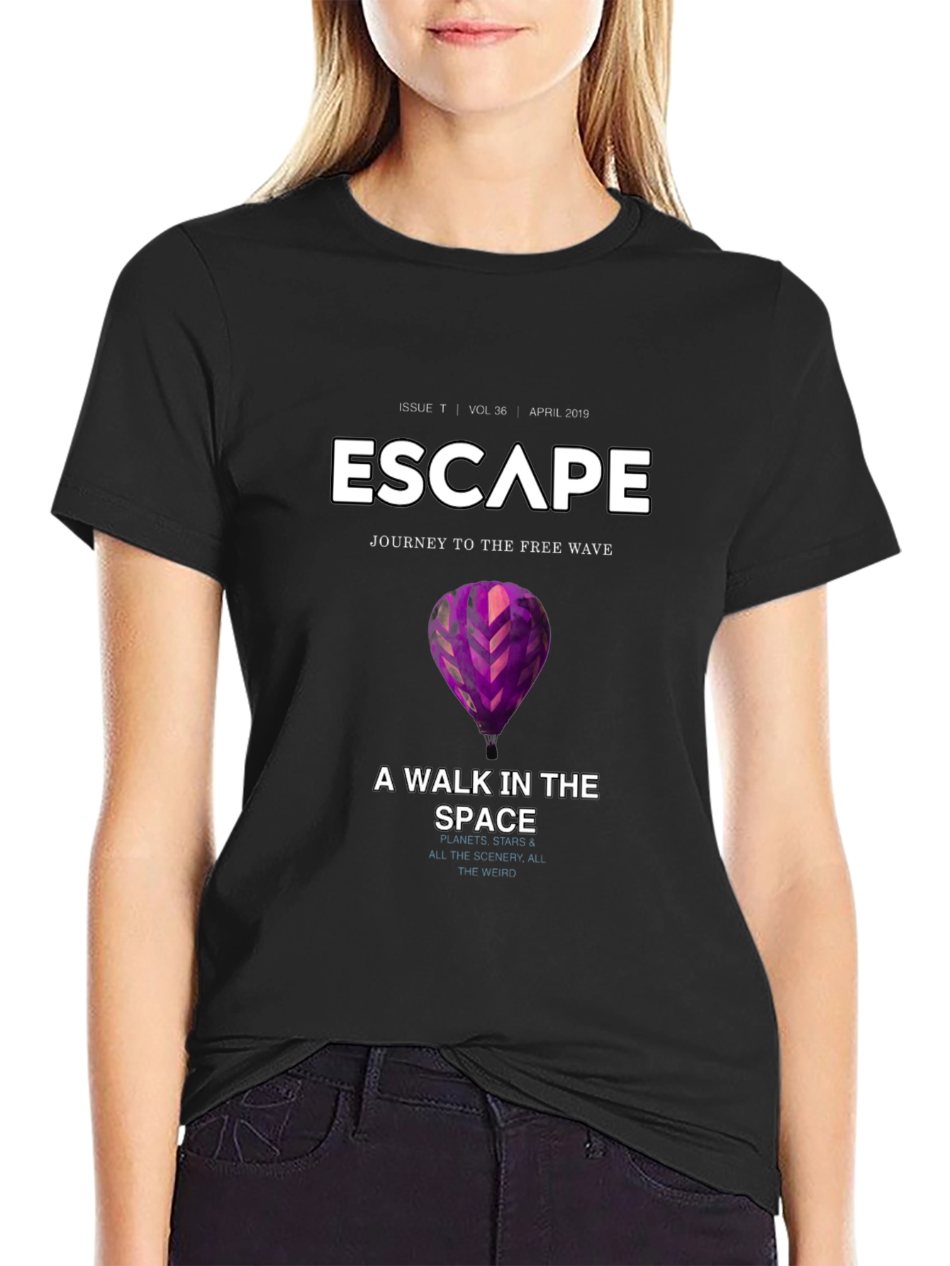 Black Escape Black Graphic T-Shirt view 2