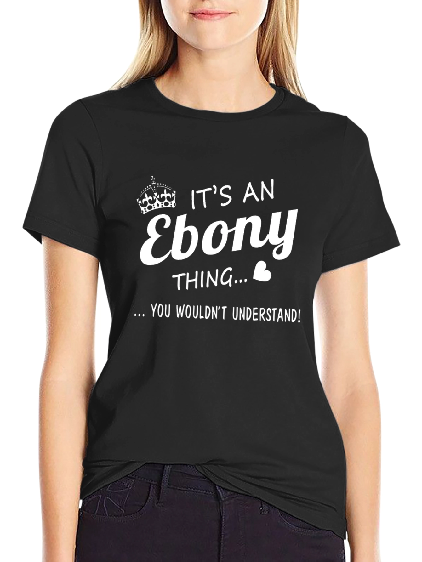 Black It's an Ebony Thing T-Shirt view 2