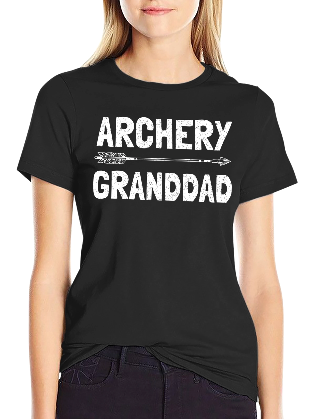 Black Archery Granddad T-Shirt - Gift for Grandpa Archers view 2