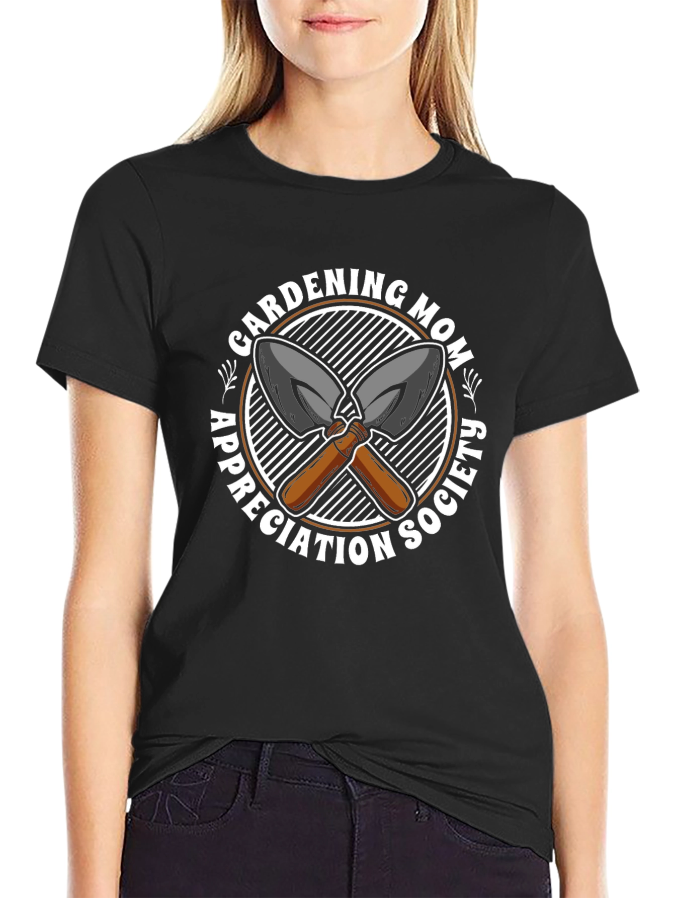 Black Gardening Mom Appreciation Society T-Shirt view 2
