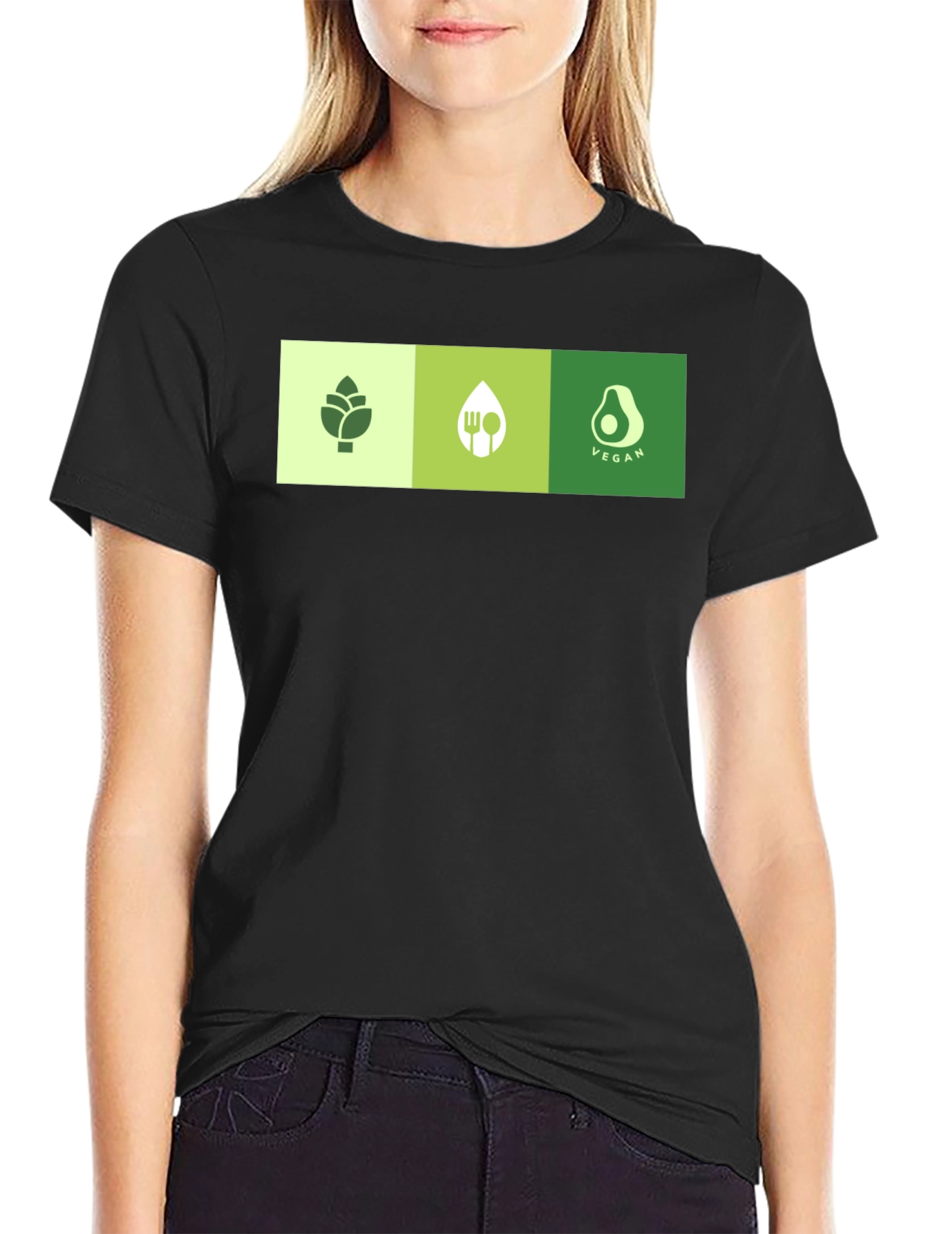 Black Vegan Graphic T-Shirt - Plant Based Lifestyle Tee view 2