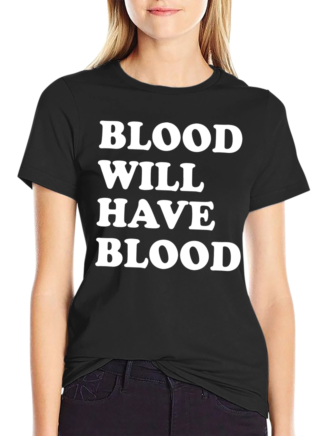 Black Blood Will Have Blood Graphic Tee - Mens Black T-Shirt view 2