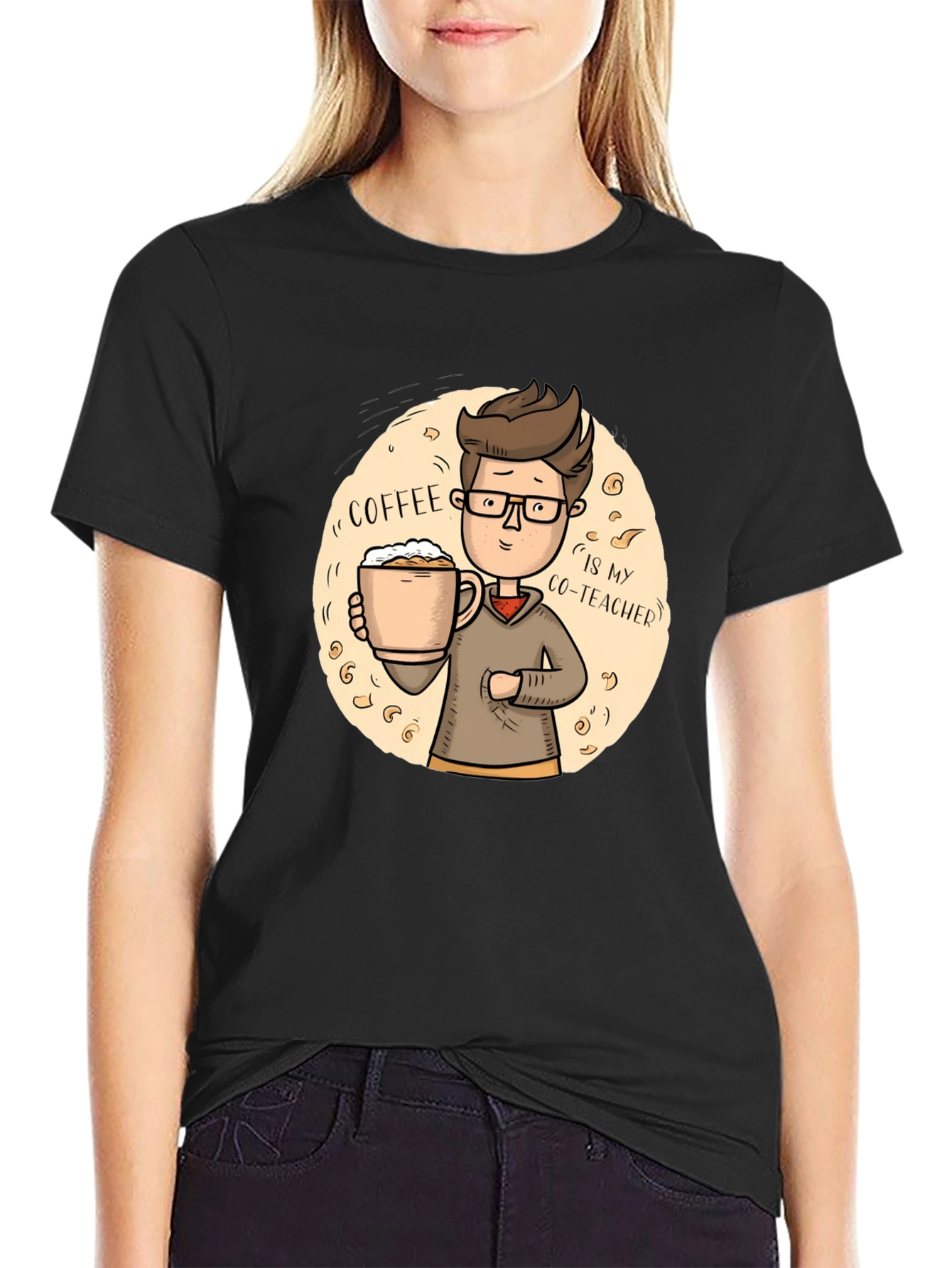 Black Coffee Co-Teacher T-Shirt view 2