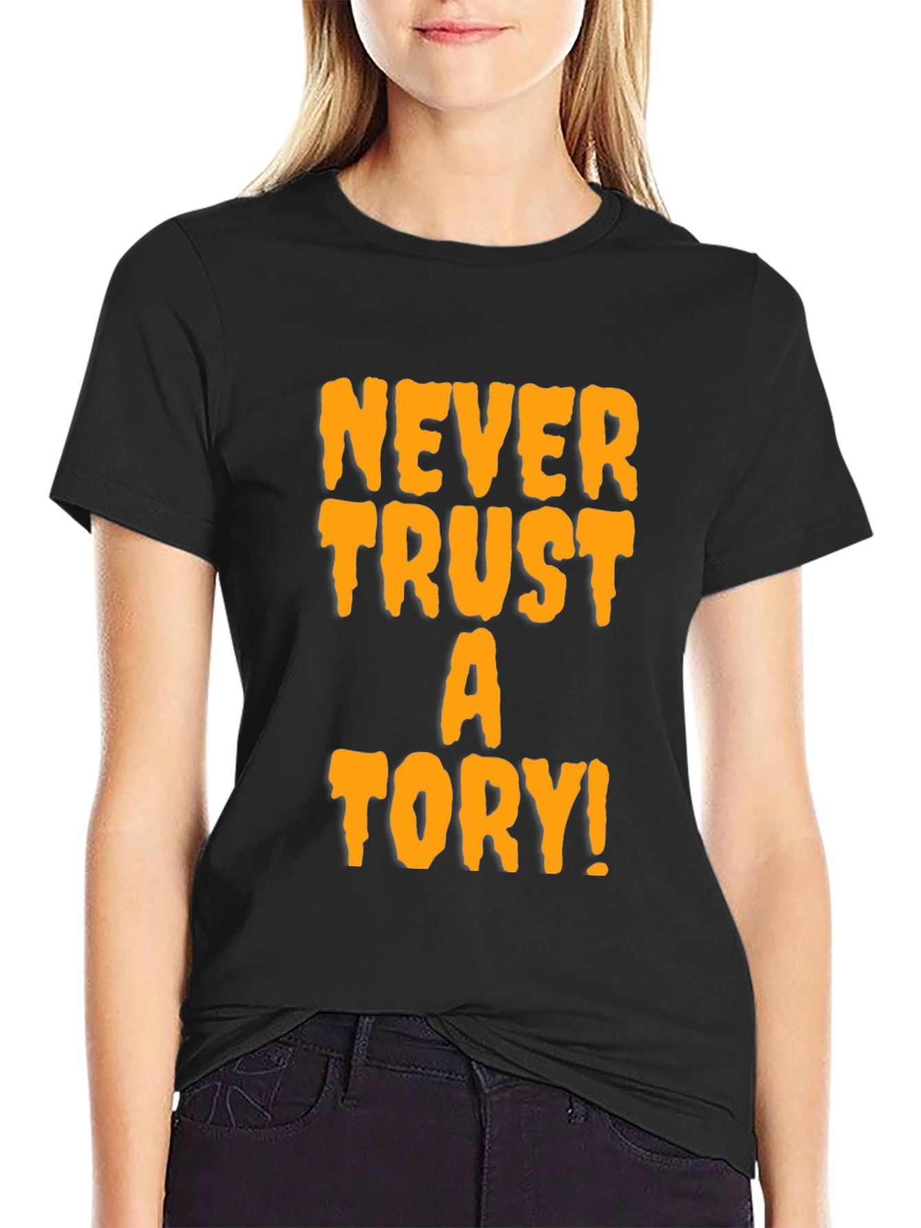 Never Trust a Tory Black T-Shirt - 2